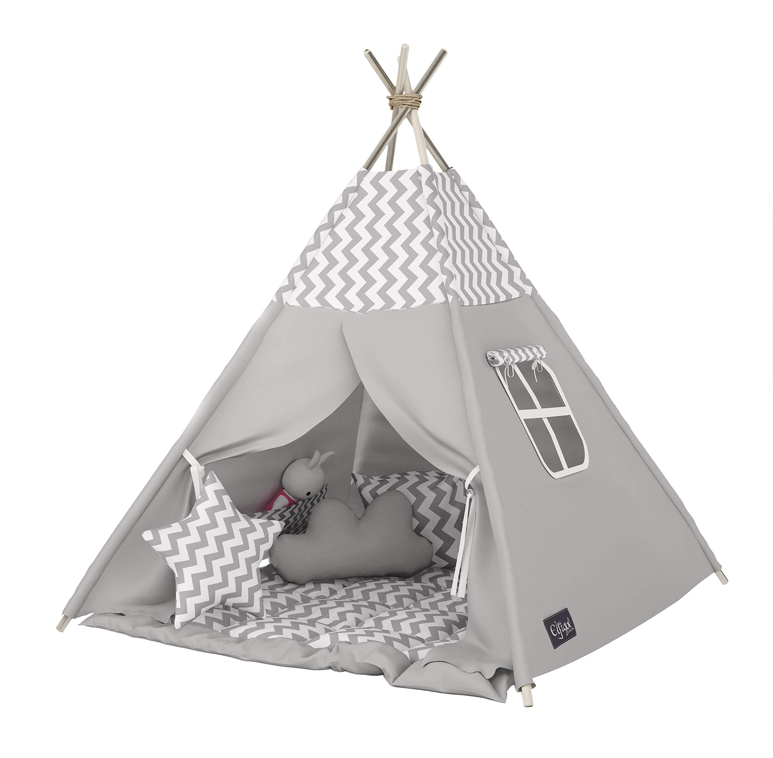 Elfique New Tipi Native American Tent, Play Tent, Including Double Padded Blanket
