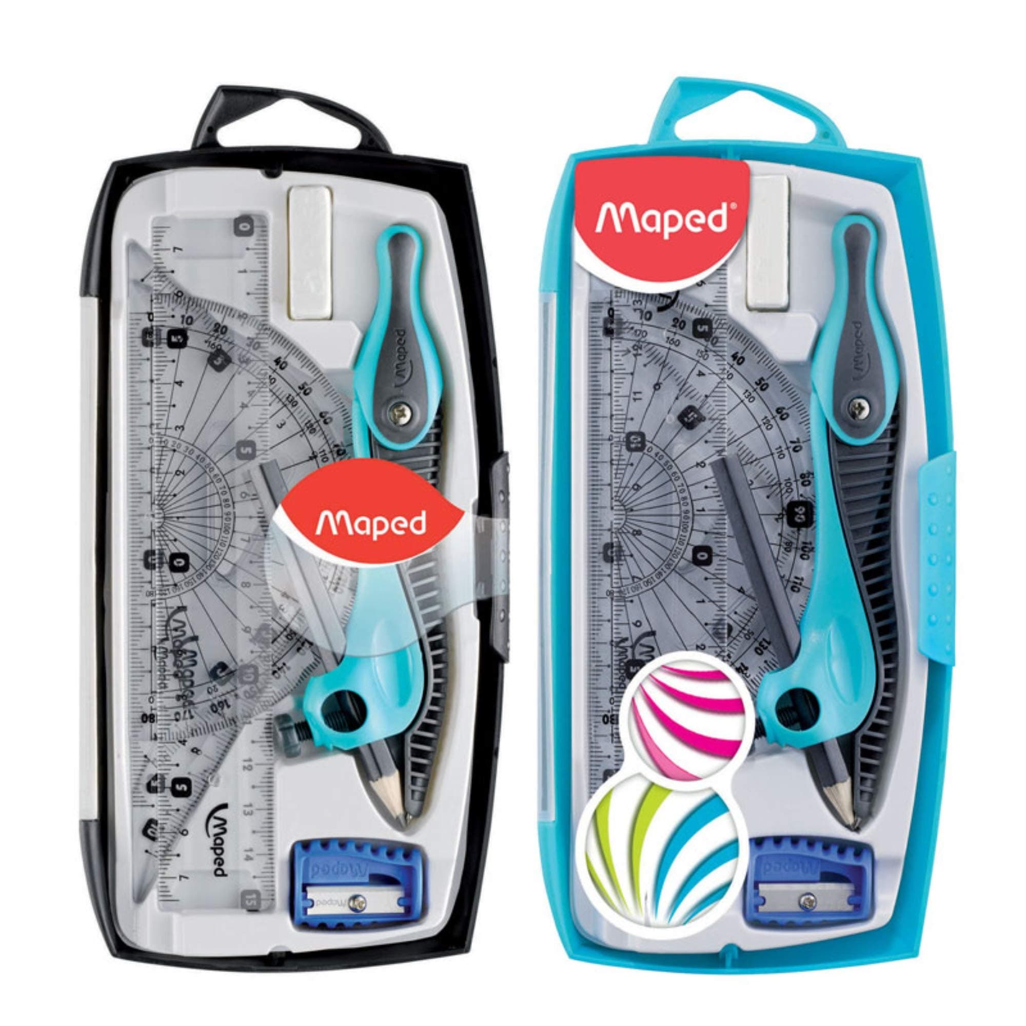 Maped Kid'Z Math Geometry 8 Piece Set, Assorted Colors (519118)