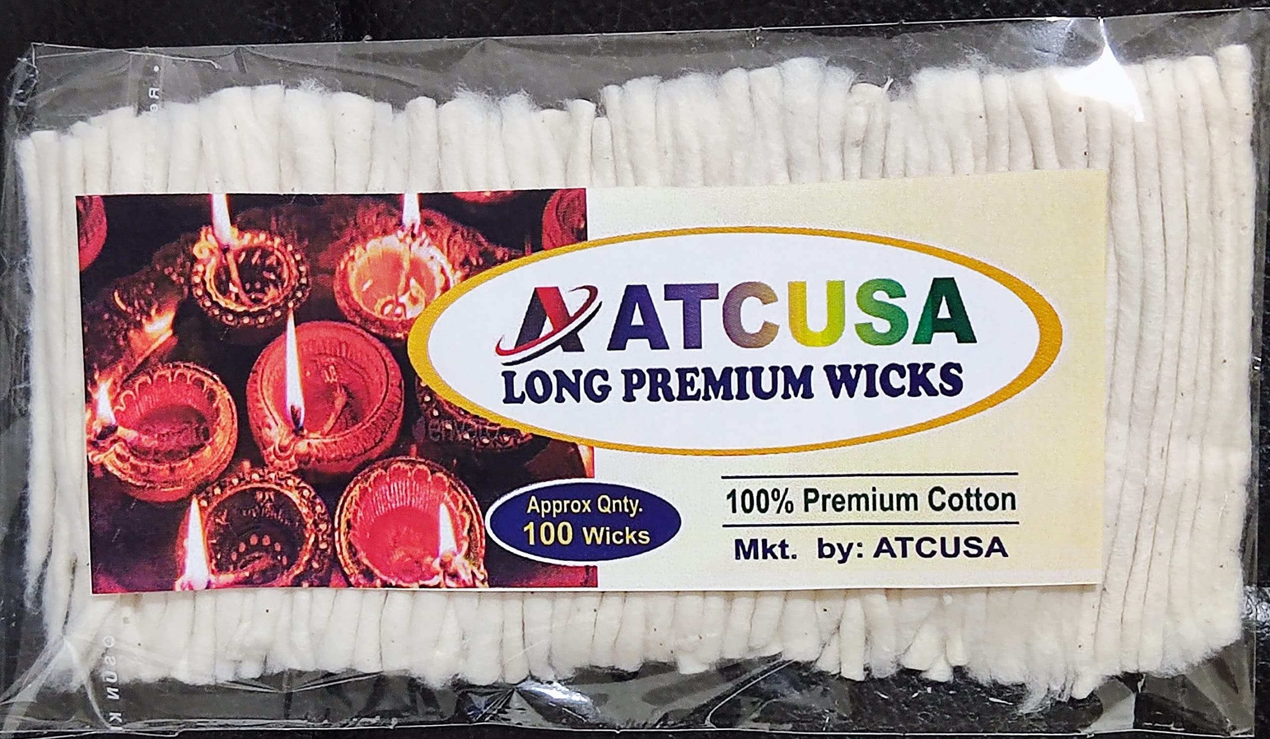 Artcollectibles India Puja Cotton Wicks Religous Long Jyot Bati Akhand Oil Lamp Diya Diwali Lighting