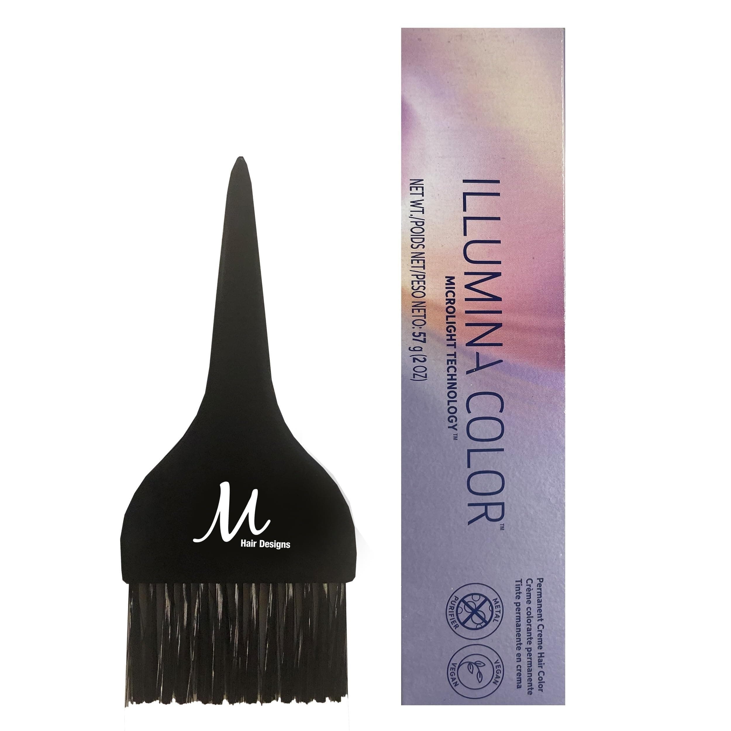 Illumina Color 7/42-7/RM Medium Blonde Red Matte Permanent Illumina Hair Color 2 Ounce and M Hair Designs Tint Brush (Bundle)