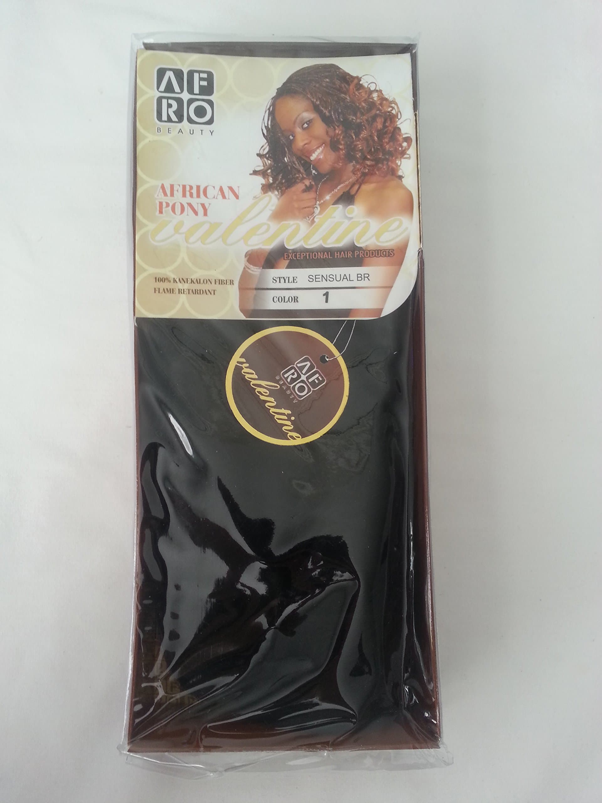 Afro Beauty Collection African Pony (Valentine) (Sensual Braid) (1 - Jet Black)