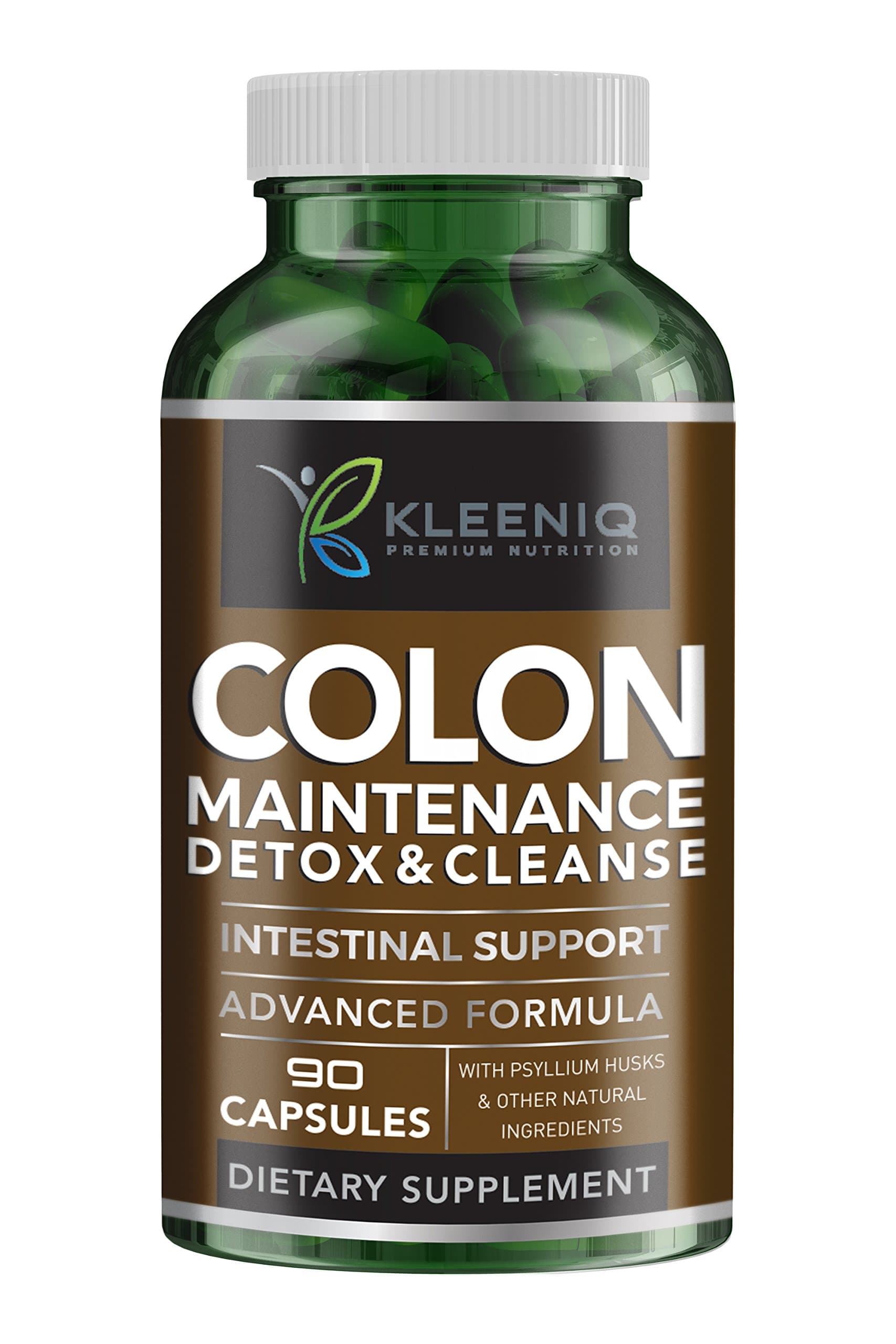 KLEENIQ ® 30 Day Colon Cleanse & Detox 90 Capsules- Soft Formula for Daily use-for Monthly Supply–Support Cleansing Detox-Weight Loss Pills–for Best Potency to Absorb Vitamins, Mineral and Nutrients