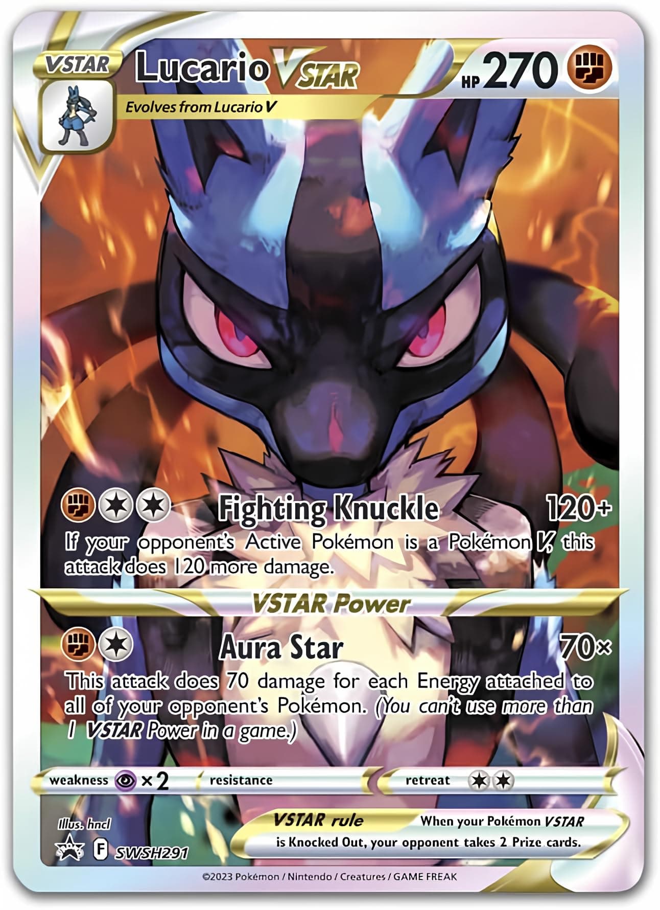 Lucario VSTAR -SWSH291 - Promo Black Star - Full Art