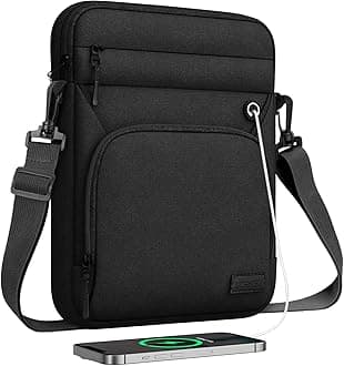 MoKo 13-14 Inch 360° Protective Laptop Sleeve Bag, Fits Mac Neo 13/Air 13/13.3/13.6 Inch, Mac Pro 13/14 Inch, Surface Pro 9/8/10/11 13", Multi Pockets with Shoulder and Headphone Port, Black