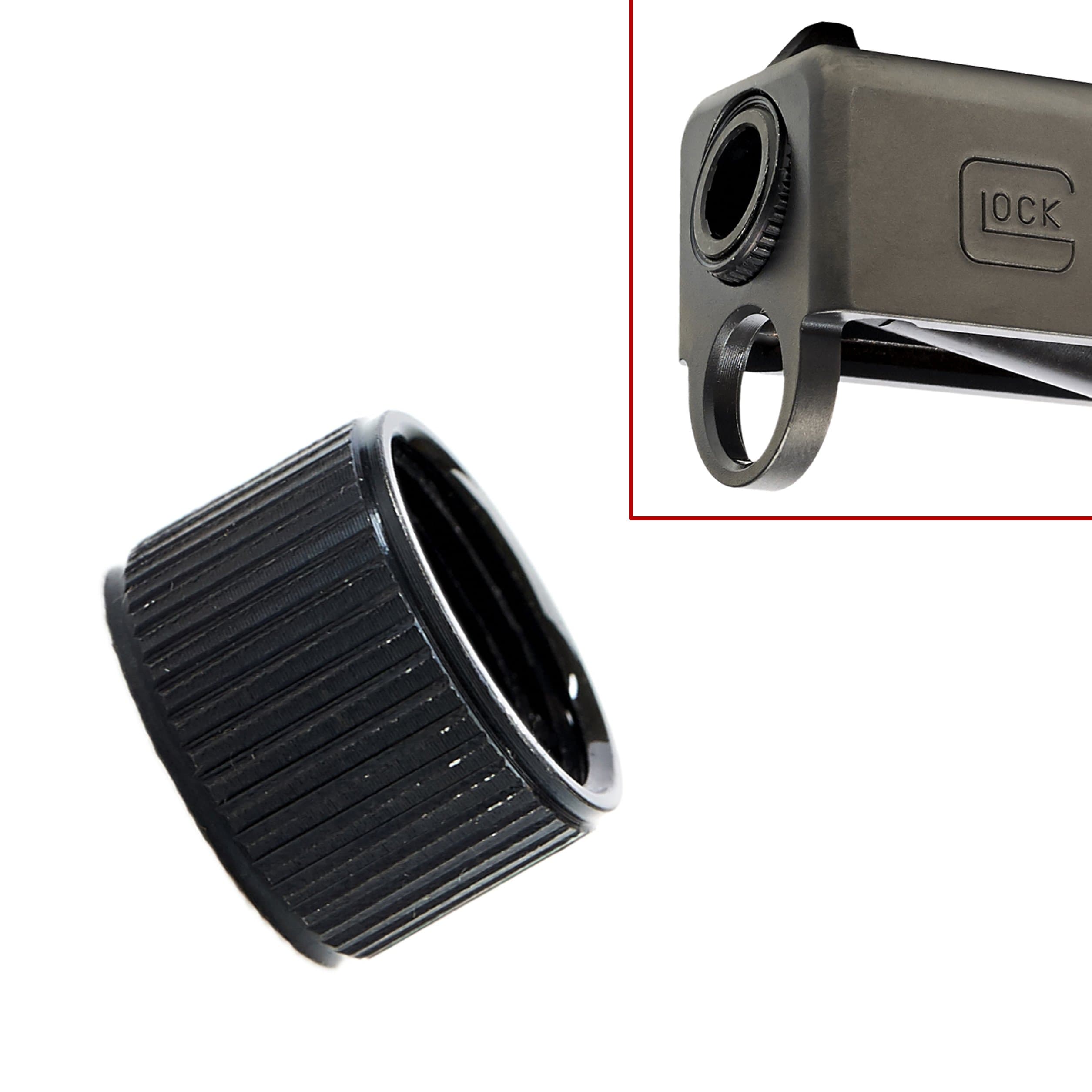 Low-Profile Thread Cap Protector 1/2x28 Black Threaded Saver 9mm/357SIG/22LR