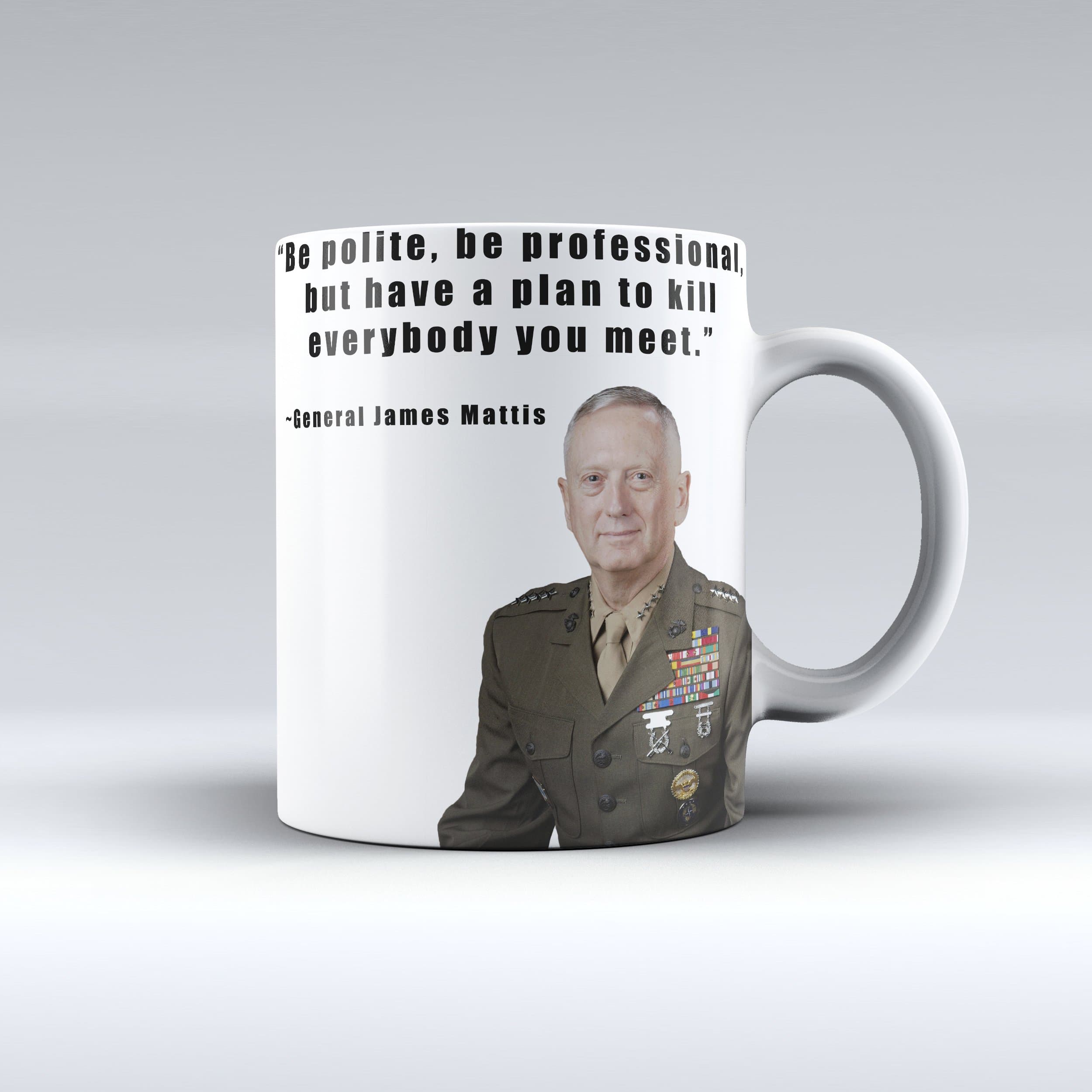 Honor Duty Valor General James Mattis Coffee Mug USMC Coffee Mug 15OZ