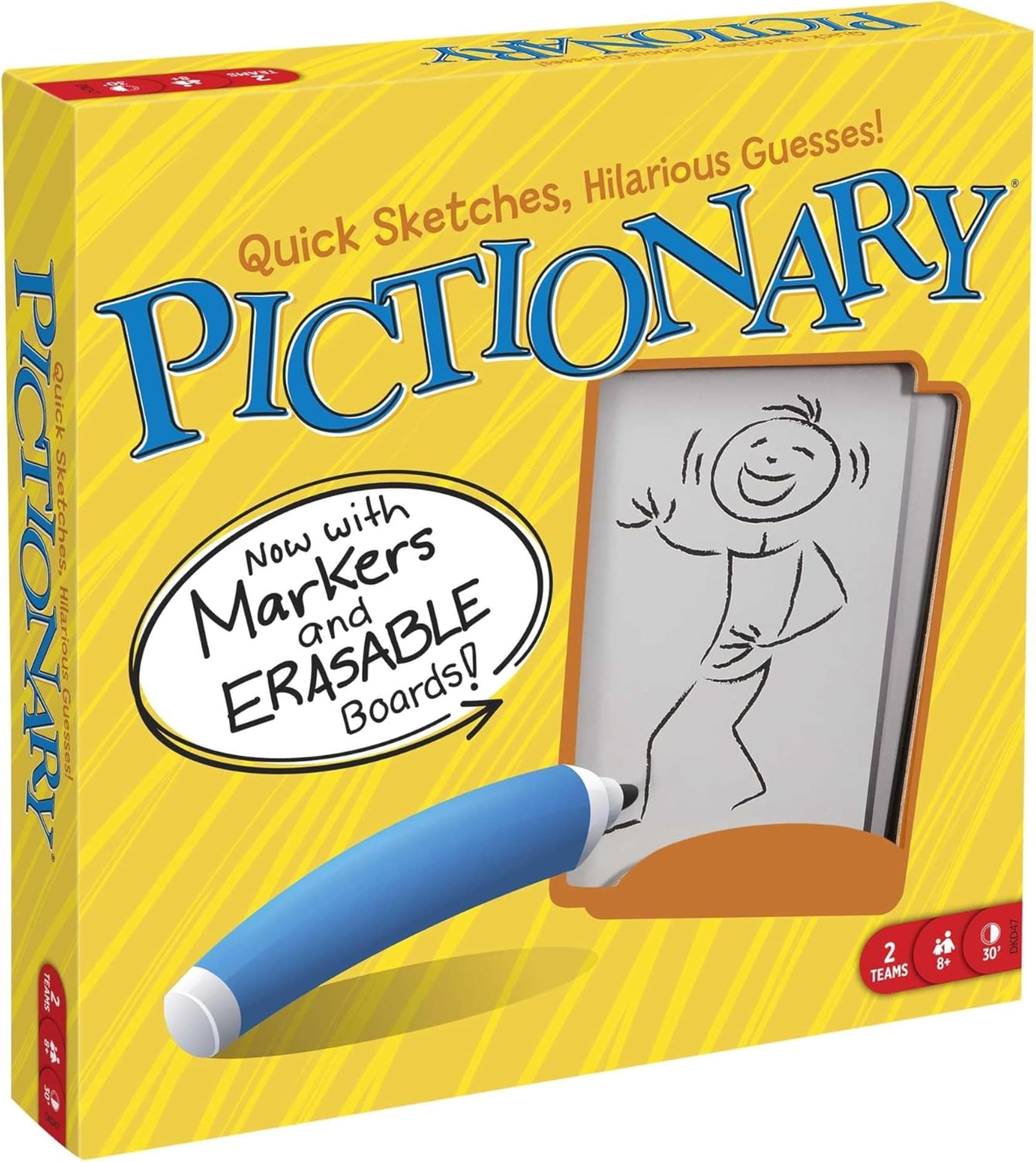 Pictionary Quick-Draw Guessing Game with Adult and Junior Clues, Multicolor, DKD49