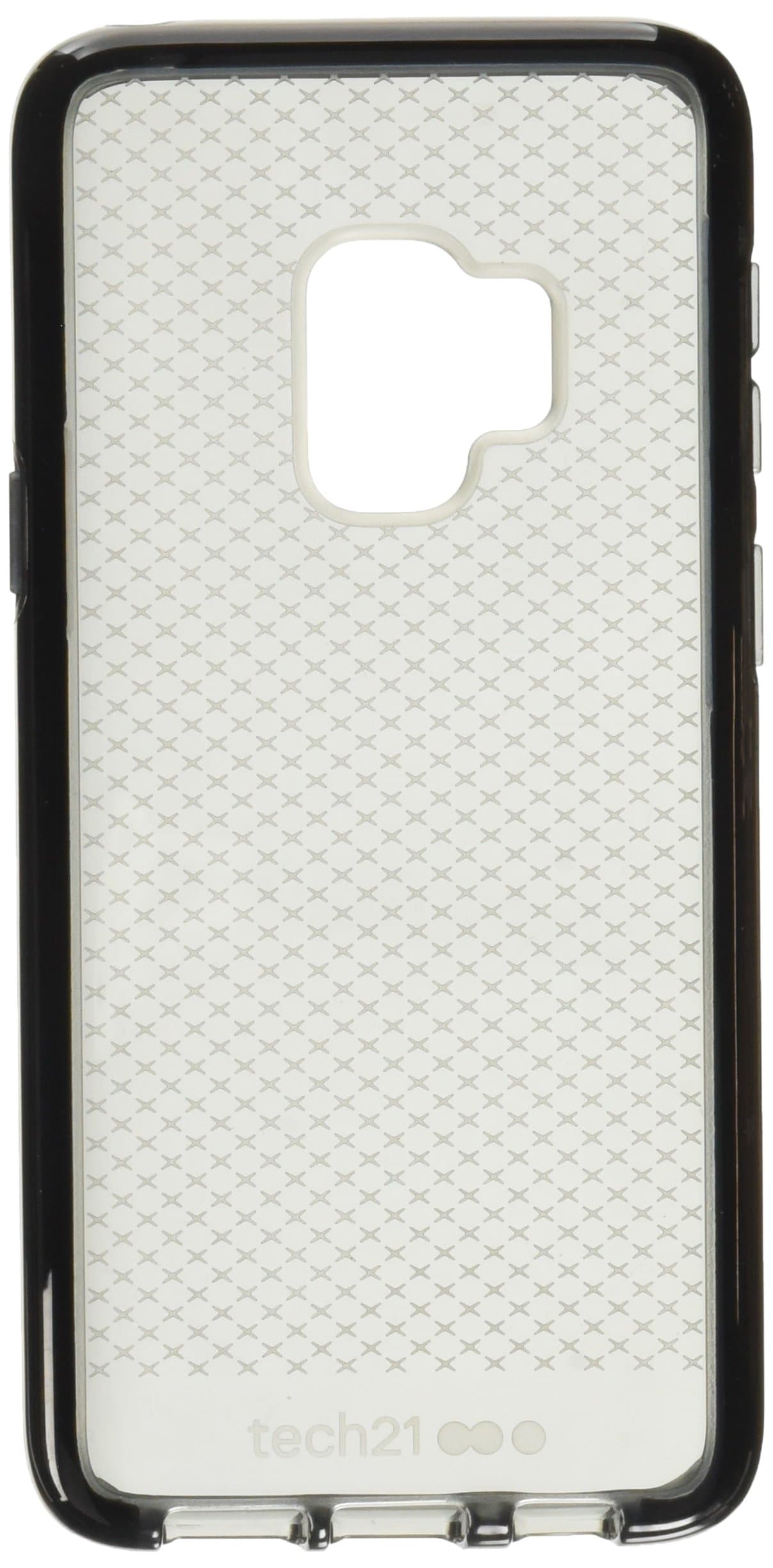 Tech21Protective Samsung Galaxy S9 Case Thin Patterned Back Cover with FlexShock - Evo Check - Smokey Black