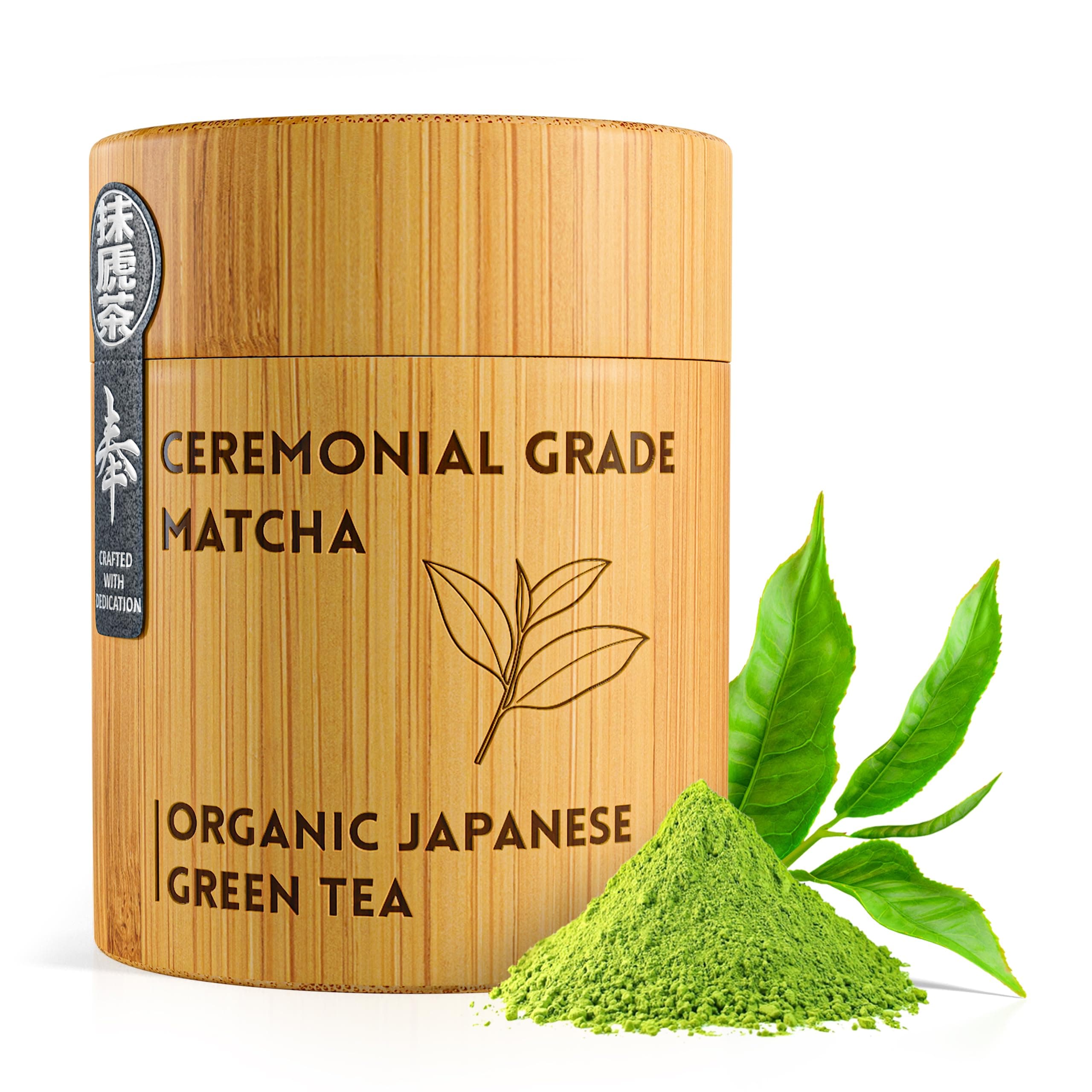 MATCHITA Organic Ceremonial Grade Japanese Matcha Green Tea Powder (40g) – Bamboo Box – Rich & Creamy Taste: For Hot & Cold Drinks, Lattes, Smoothies – Boosts Energy Levels