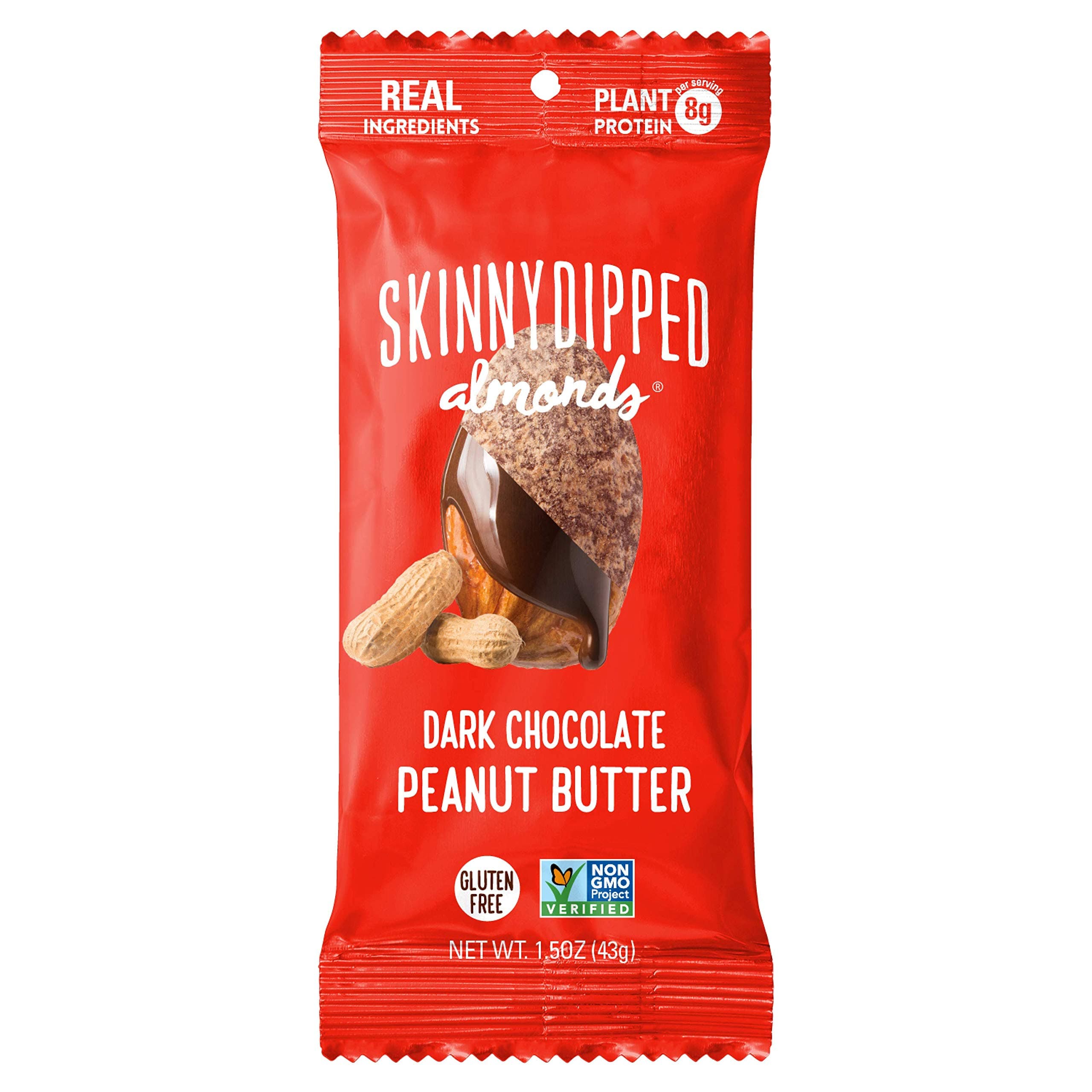 Dark Chocolate Peanut Butter Covered Almonds, 1.5 Oz Bag, 10 Count