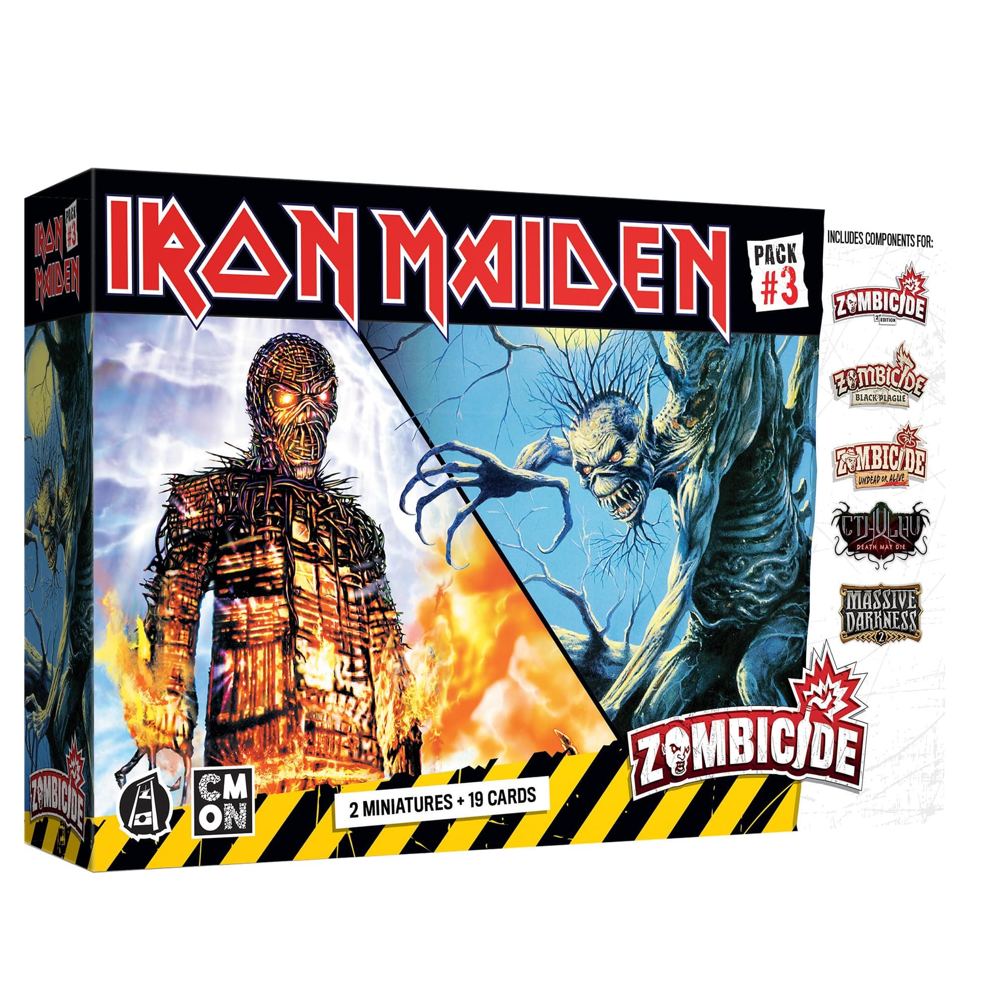 Zombicide Iron Maiden Character Pack #3 - Set of Iron Maiden Miniatures Compatible with Zombicide 2nd Edition, Ages 14+, 1-6 Players, 60 Minute Playtime, Made