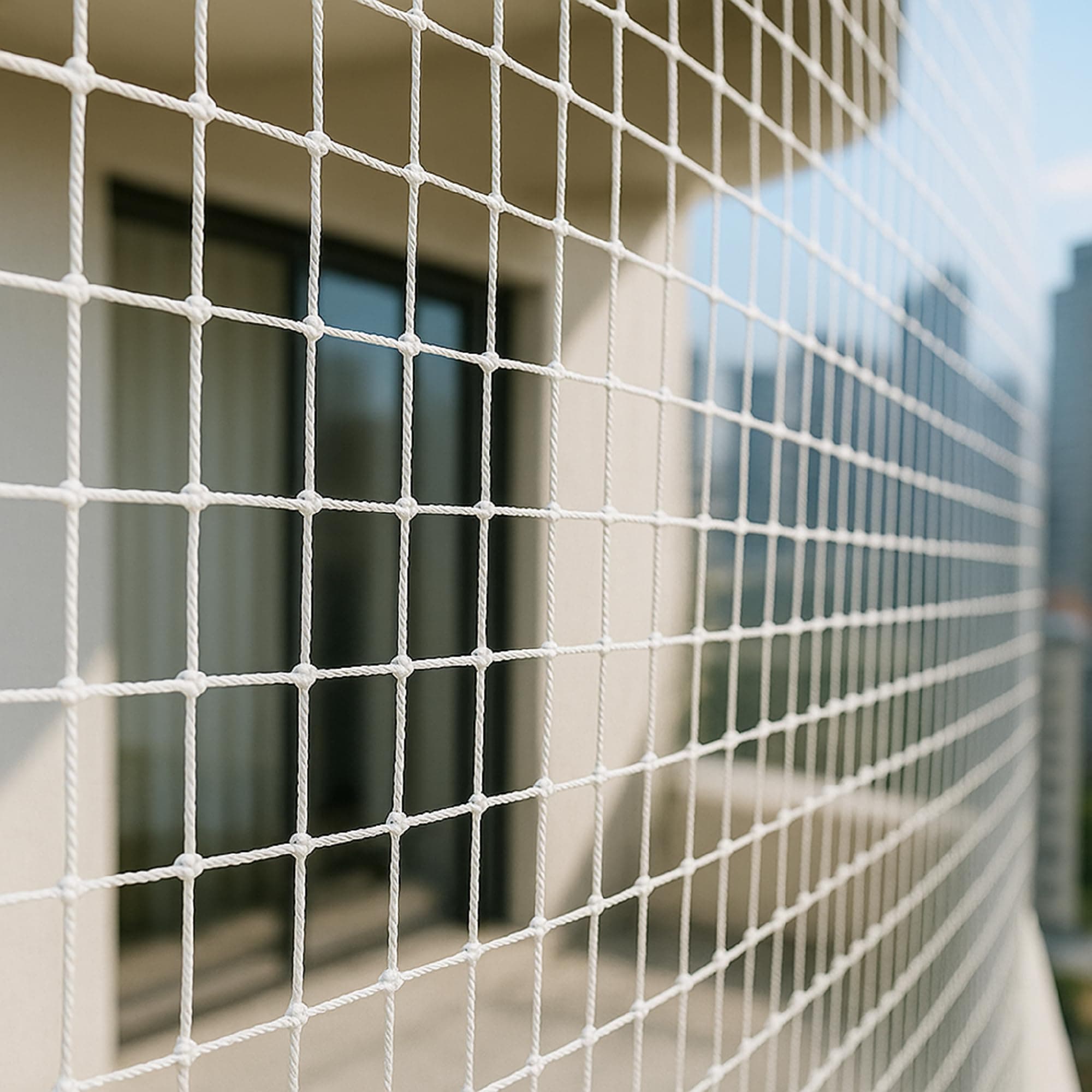 Evafly Bird Net | Bird Net for Balcony | Size:10X12 Ft | UV Stabilized Pigeon Net | 15 PLY with Attached Corner Ropes & Cup Hooks for Easy Installation-White