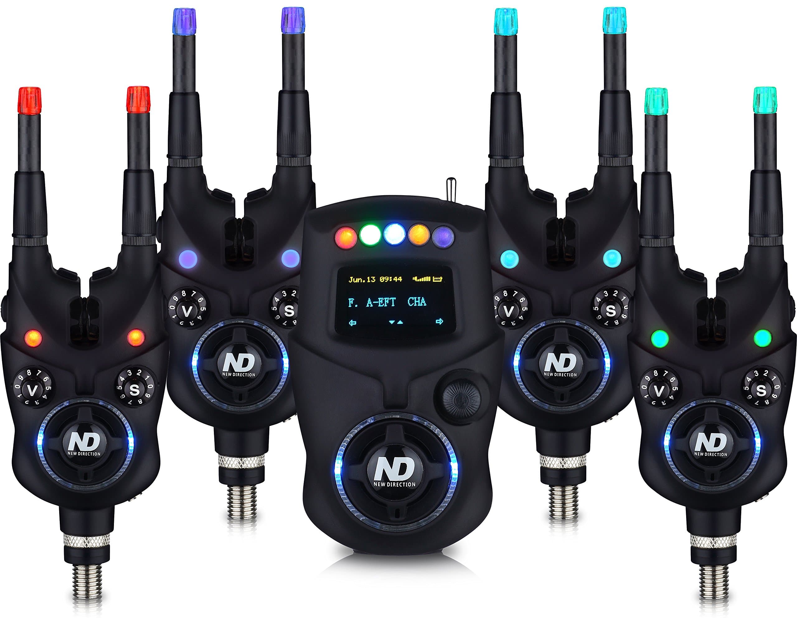 New Direction Tackle Carp Fishing Alarm 4 Rod Set For Bluetooth iPhone and Android