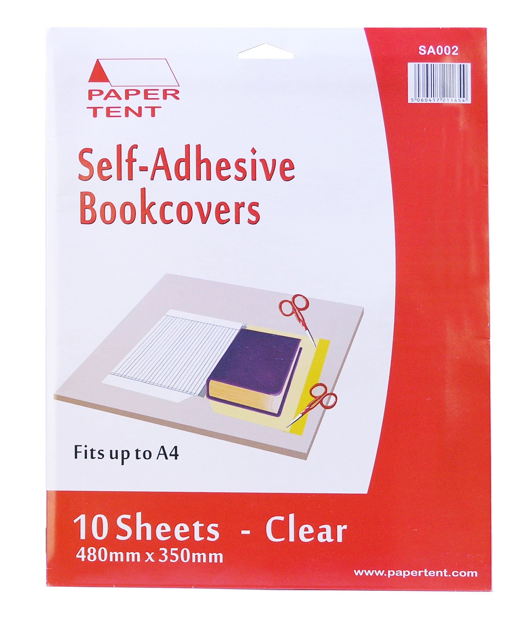 Self-Adhesive Clear Book Covers, A4-10 Sheets