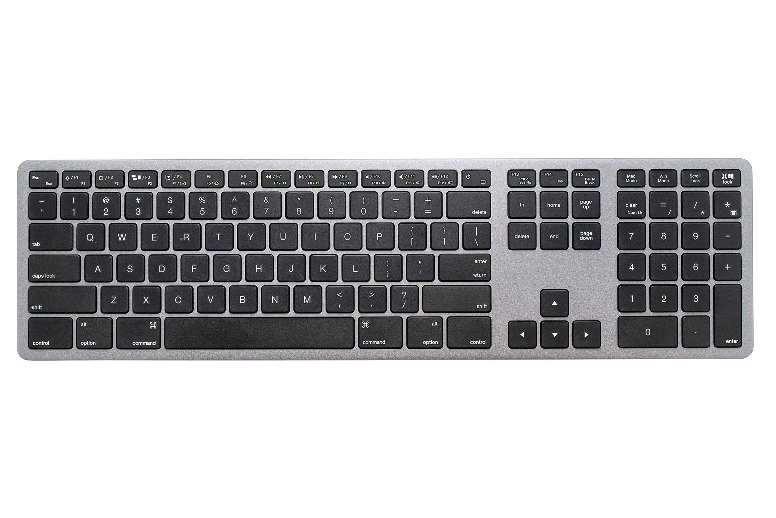 Aluminum Metal X-Board Ultra-Slim USB Wired Comupter Keyboard for Mac and Windows OS, with Numeric Keypad, for Apple Mac Pro, MacBook Pro, iMac, Laptop of Windows PC, Designed Space-Gray Color