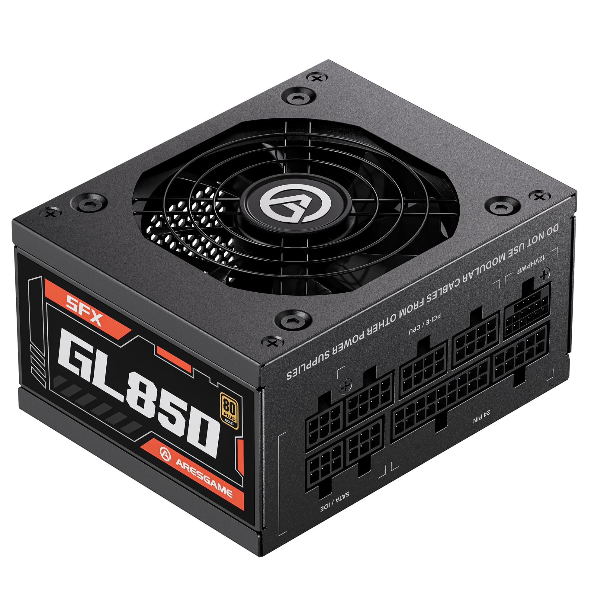 ARESGAME SFX power supply, 850 W, ATX 3.0 and PCIE 5.0, 80 Plus Gold certified, fully modular power supply with durable hydraulic bearings, SFX form factor
