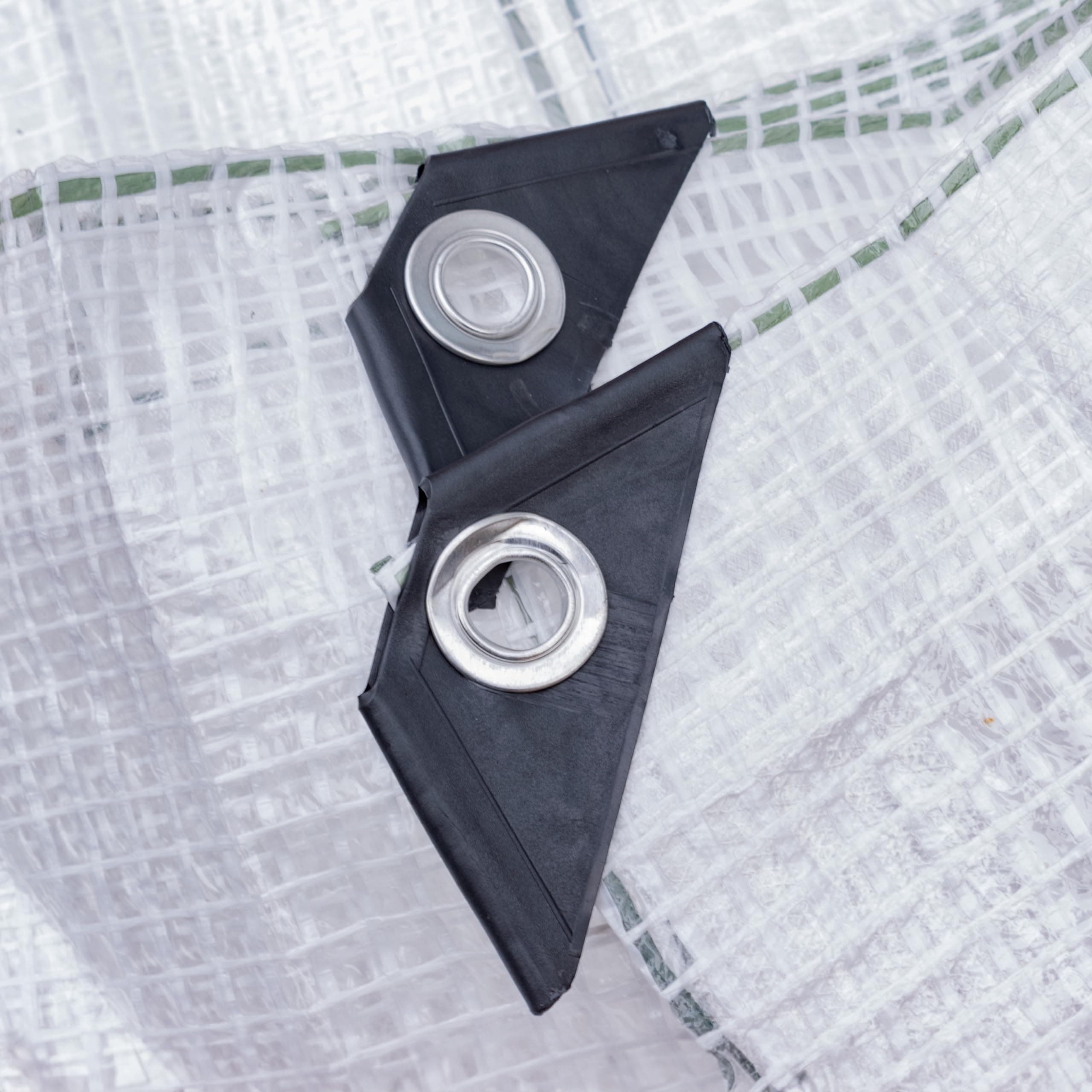 Clear Monotex Heavy Duty Tarpaulin, 100gsm Waterproof Ground Cover Multipurpose Furniture, Caravan, Vehicle, Tool, Camping & Shed Mono Sheet, Medium Weight Reinforced Cotton Mesh (1m x 1m)