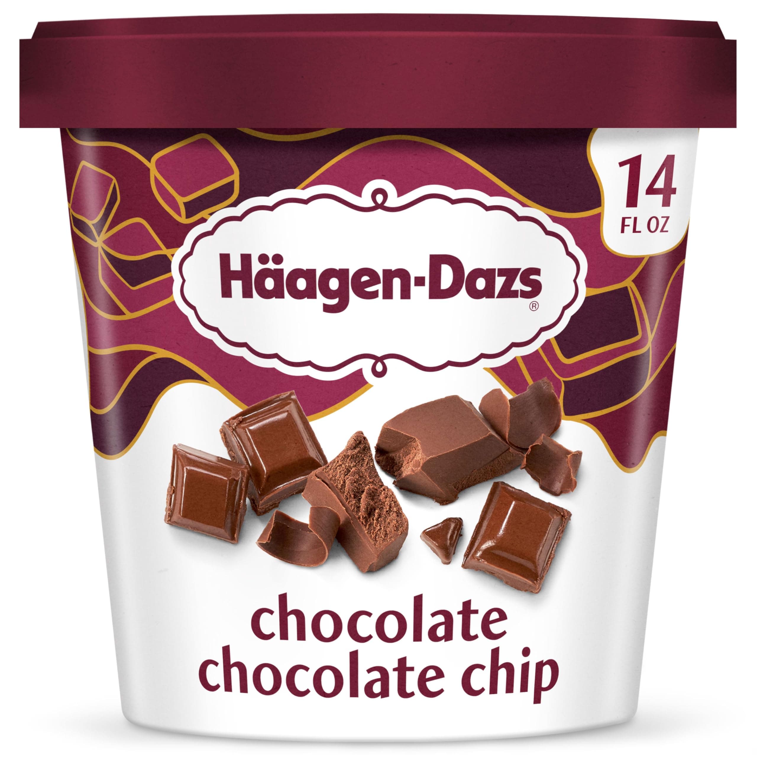 Haagen Dazs, Ice Cream Chocolate Chocolate Chip, 14 Ounce