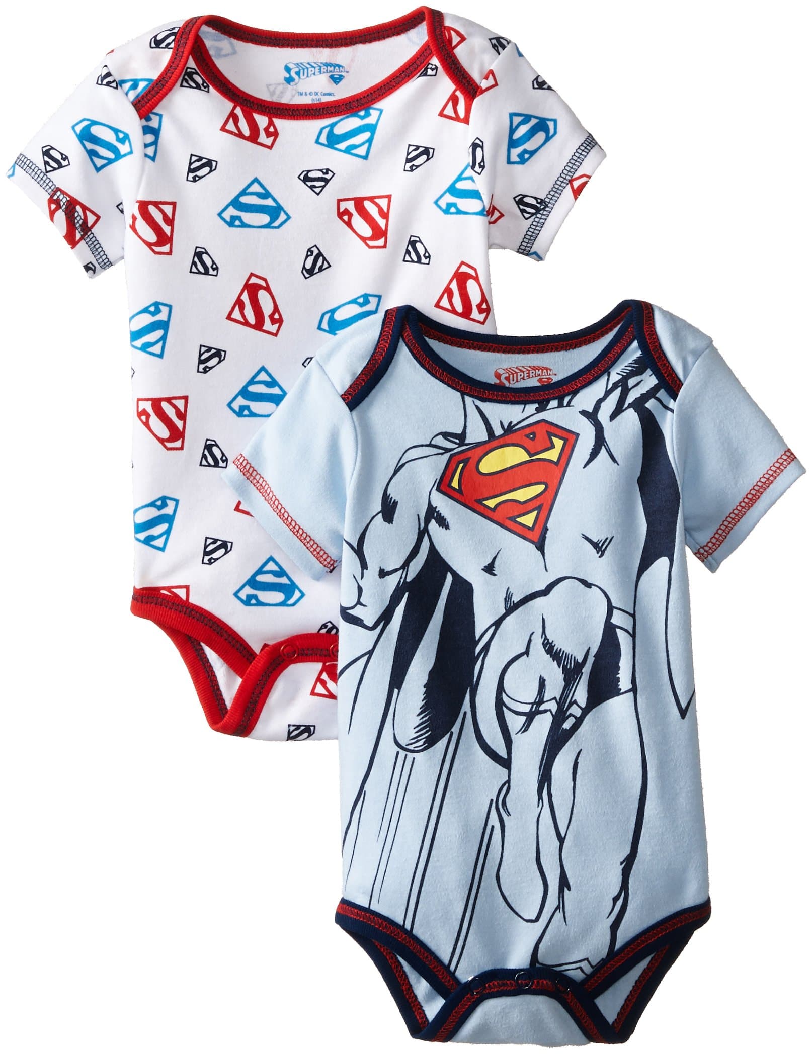 Warner Brothers Baby Baby-Boys Newborn Superman 2 Pack Bodysuit Set