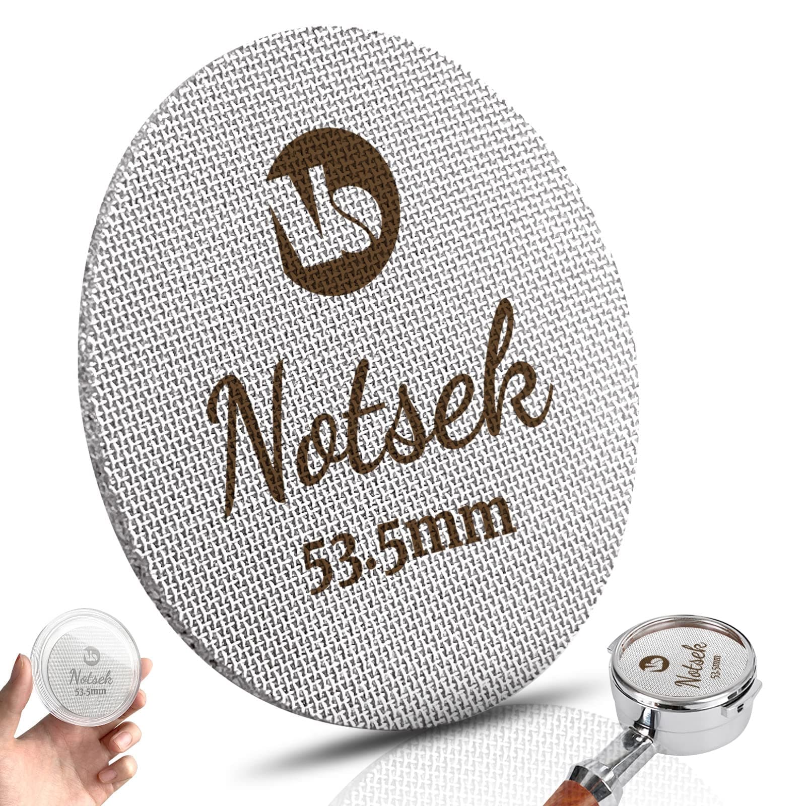 NOTSEK 54mm Puck Screen for Breville Espresso Machines with 54mm Portafilter, Espresso Filter, Silver, 1 Count