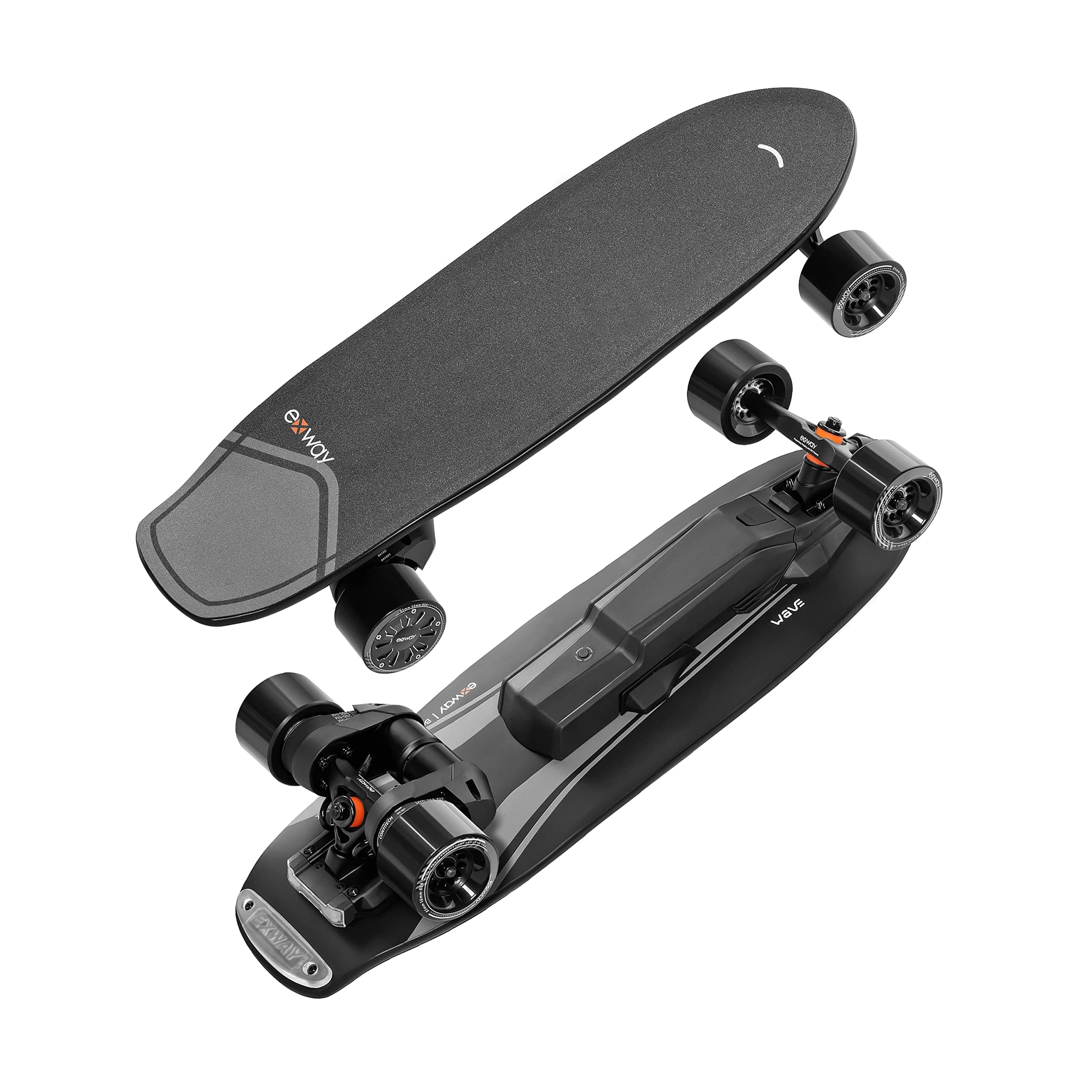 Exway Wave Belt 99Wh Electric Skateboards with Remote, Top Speed of 23 Mph, Quick-Swap Battery, 440 LBS Max Load, IP55 Waterproof, Mini Cruiser for Adults & Teens (W1)