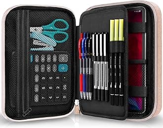 ZannakiZannaki Big Capacity Storage Pouch Marker Pen Pencil Case Simple Stationery Bag Box Art Tool & Sketch Storage Boxes for Bullet Journal Middle High School Office College Student Girl Women Adult Teen