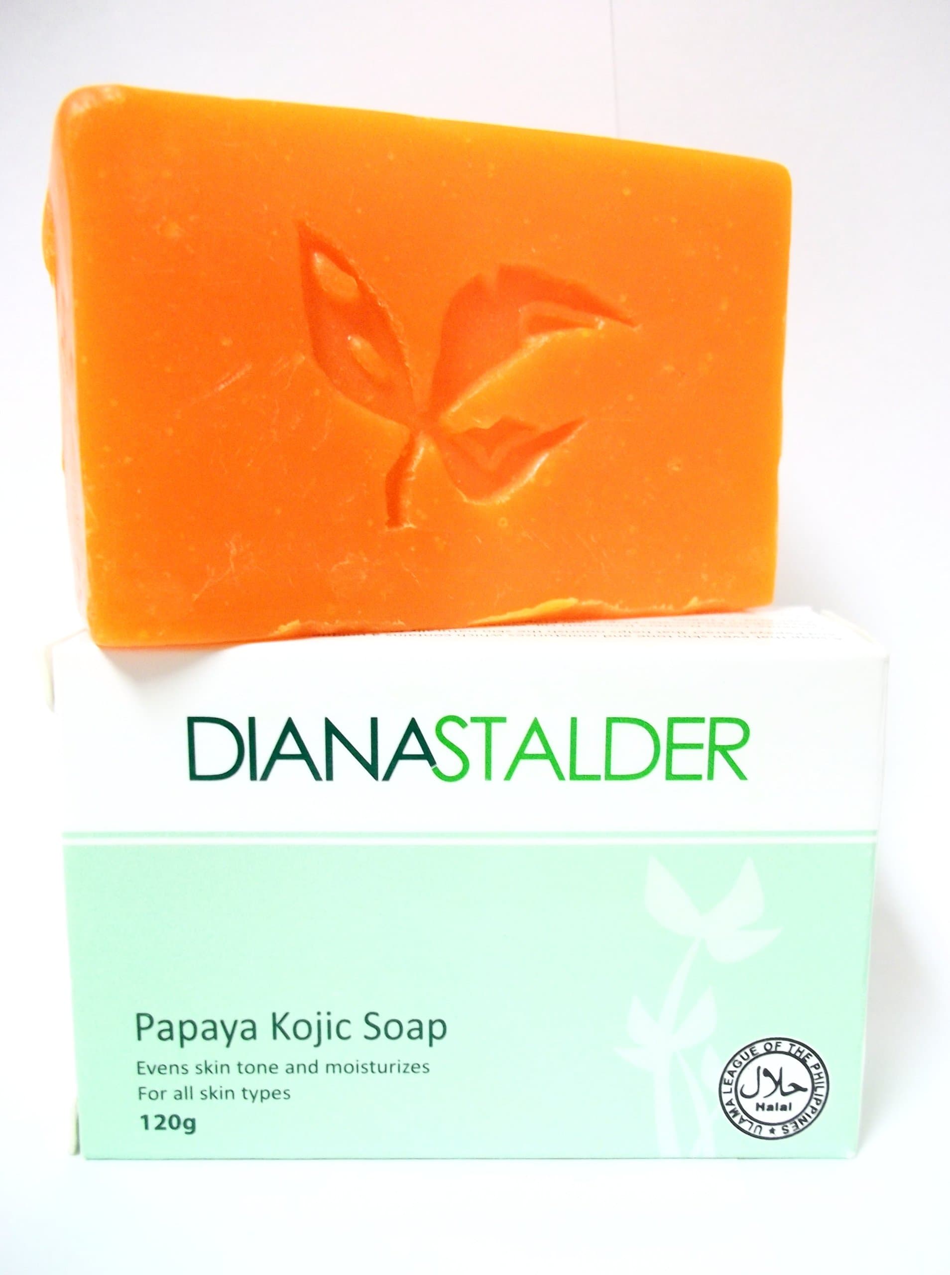 2 Diana Stalder Papaya Kojic Acid Skin Lightening Soaps - 1 Month Supply