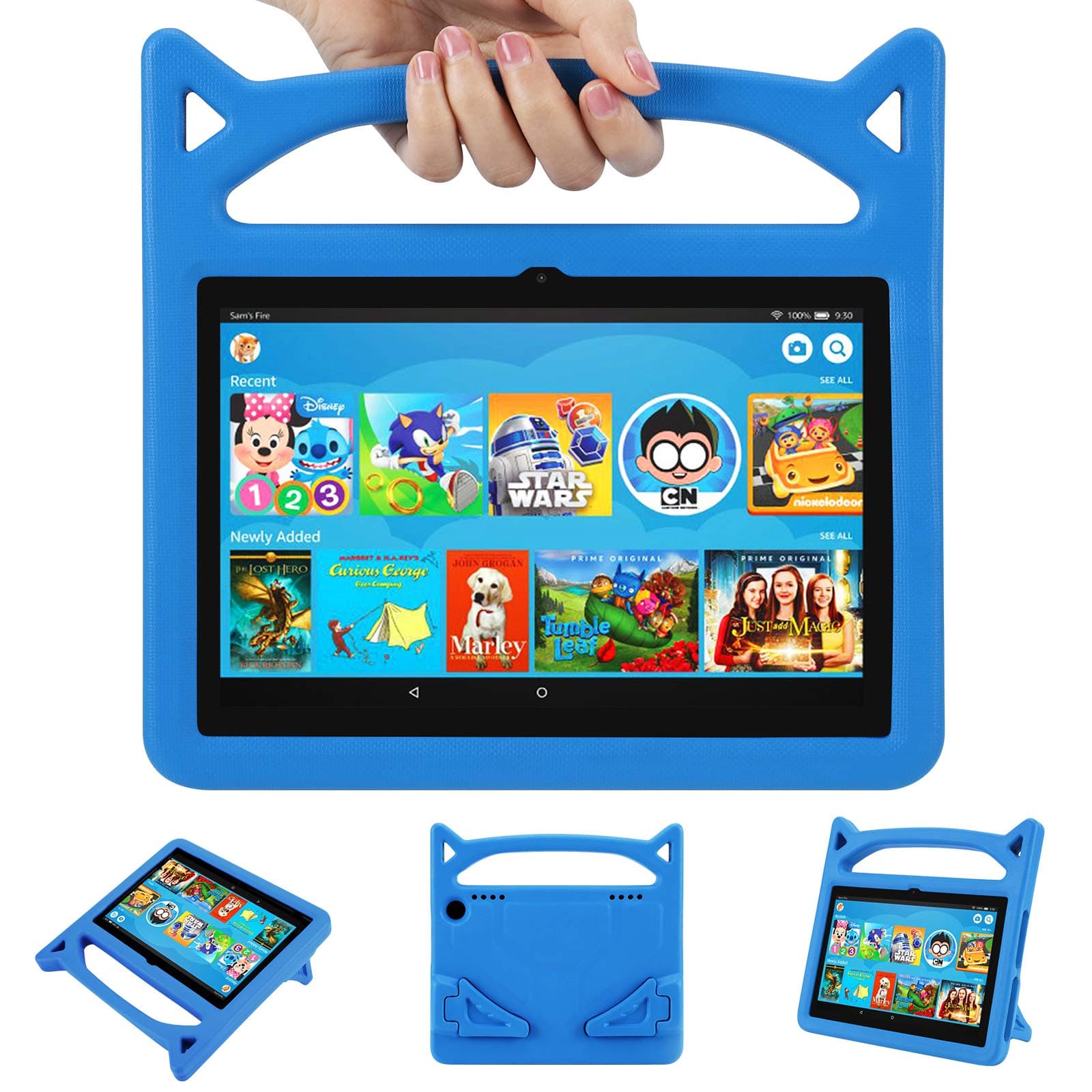 8 inch Tablet Case (2022 Release 12th Generation &10th Generation, 2020 Release)-Auorld All-New Kids-Proof Lightweight Tablet 8 Case,Not for Samsung Tablet-Blue