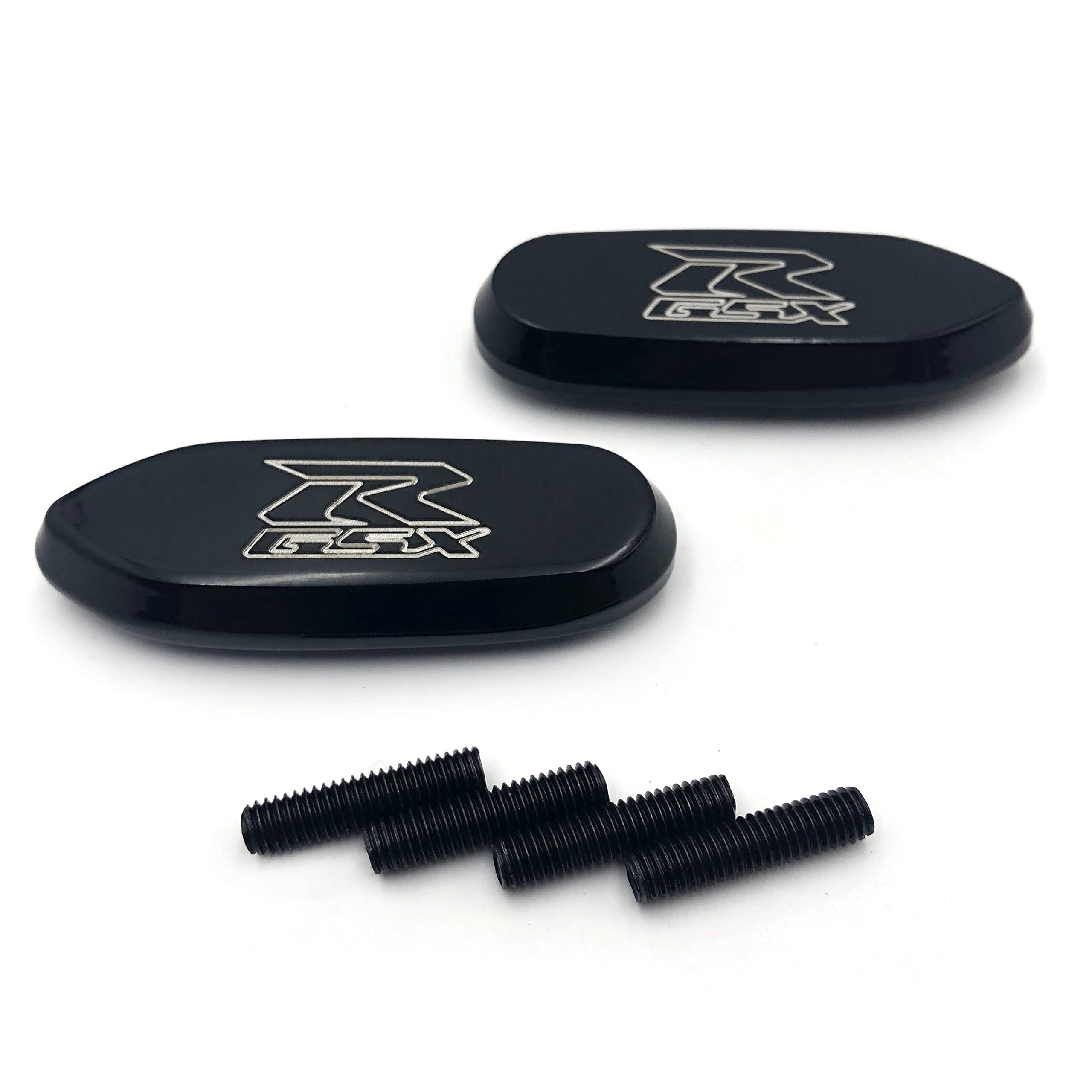 MT222-010- Mirror Block Off Base Plates Compatible with Gsxr 600 750 1000 Gsx-R 2006-2008 Black