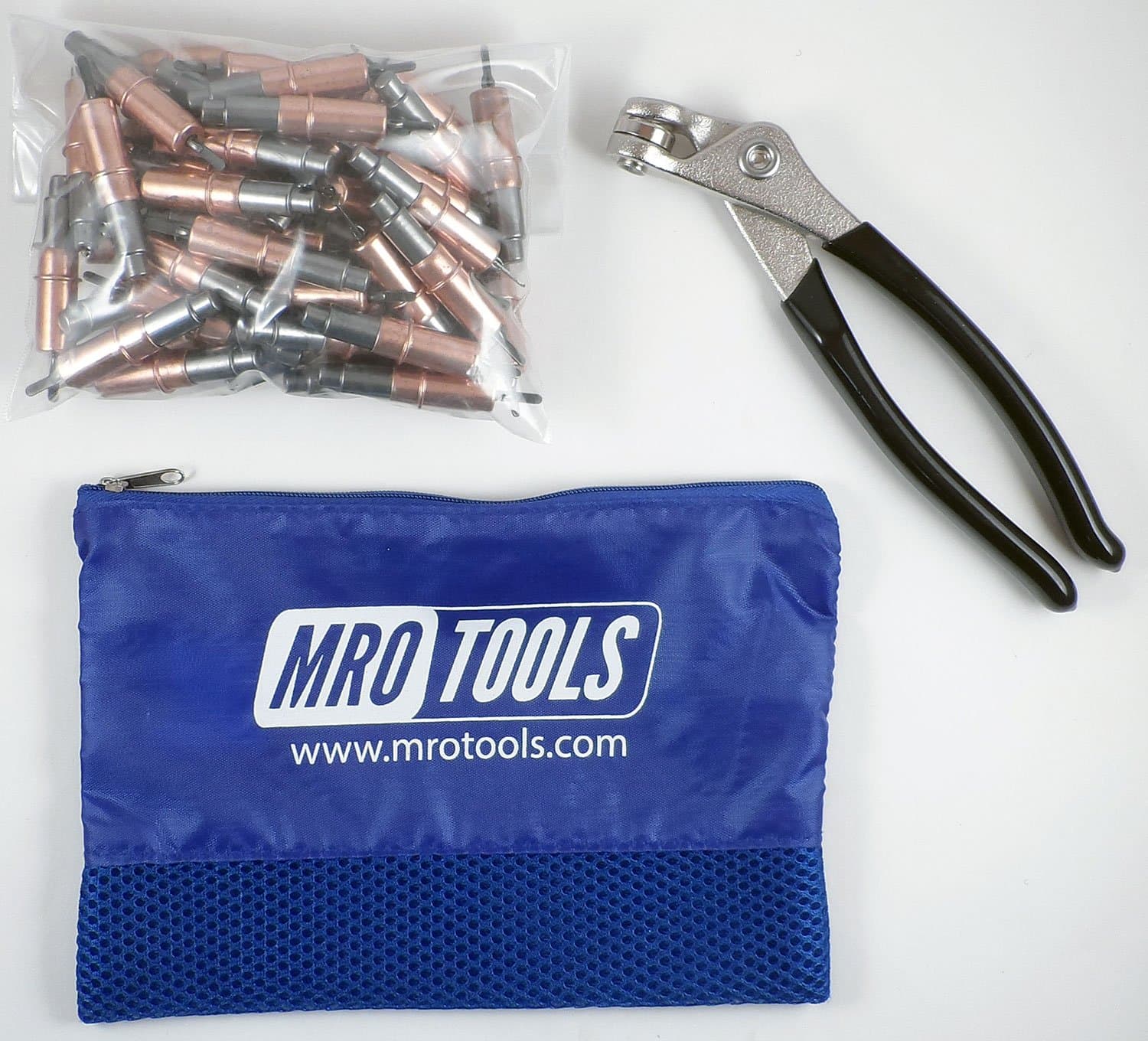 50 1/8 Heavy Duty Cleco Fasteners + Cleco Pliers w/Carry Bag (KHD1S50-1/8)