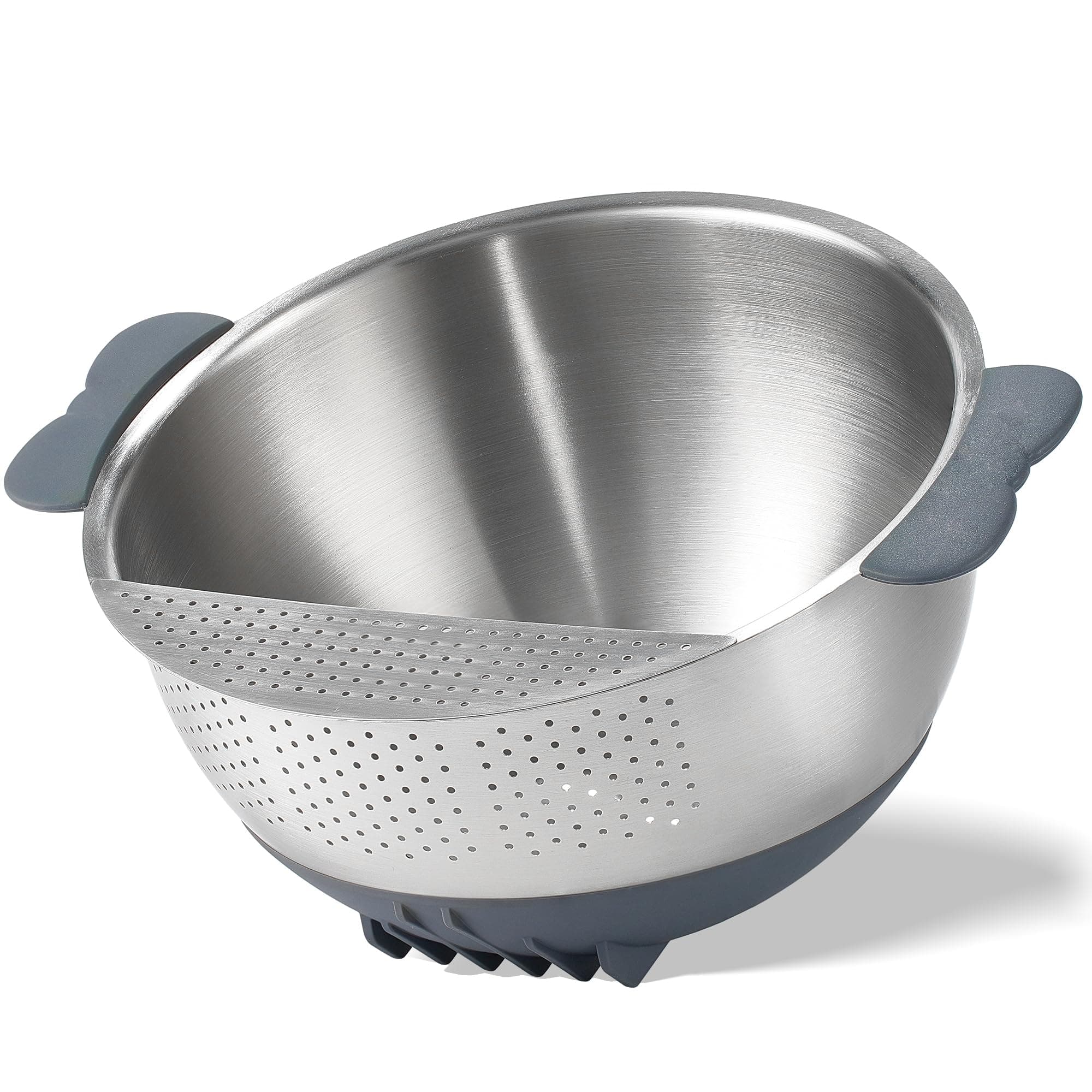 Over the Sink Colander Expandable Stainless Steel Strainer Basket for Kitchen Sink Rinse Veggies and Fruits,Drain Pasta and Dry Dishes