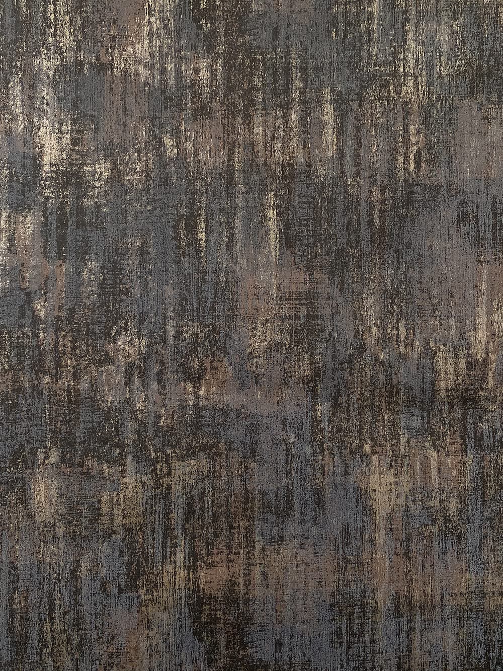 AM1NAH Dark Grey Brown Distressed Wallpaper Industrial Texture Metallic Wall Paper (Sample) 10.20"x 7.20"