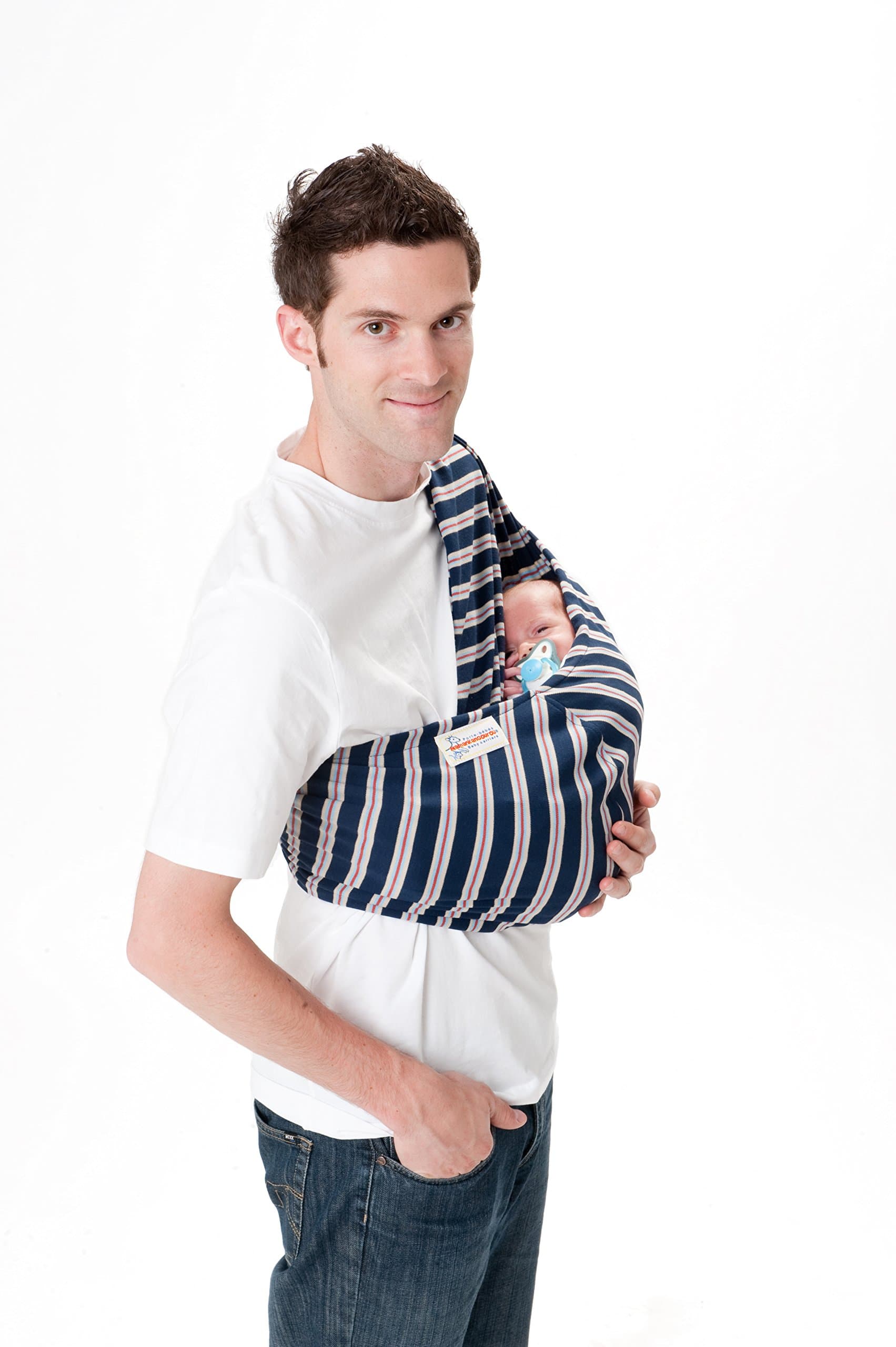 Maman Kangourou Aussie Pouch Baby Carrier, Reggata Navy, X-Small
