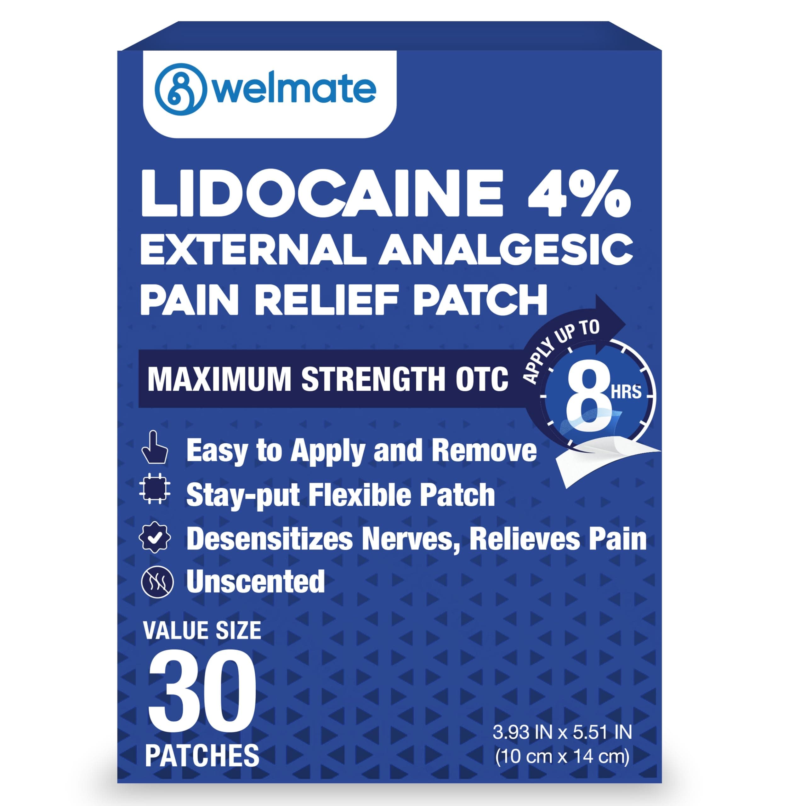 Lidocaine Pain Relieving Patch - 8 Hour Relief