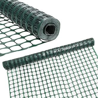 ZEAYEA Plastic Mesh Fence, 4 x100 Feet Plastic Safety Fence Roll, Construction Barrier Netting Temporary Outdoor Fence, Garden Fencing for Snow, Poultry, Chicken, Deer, Pet, Dogs, Patio