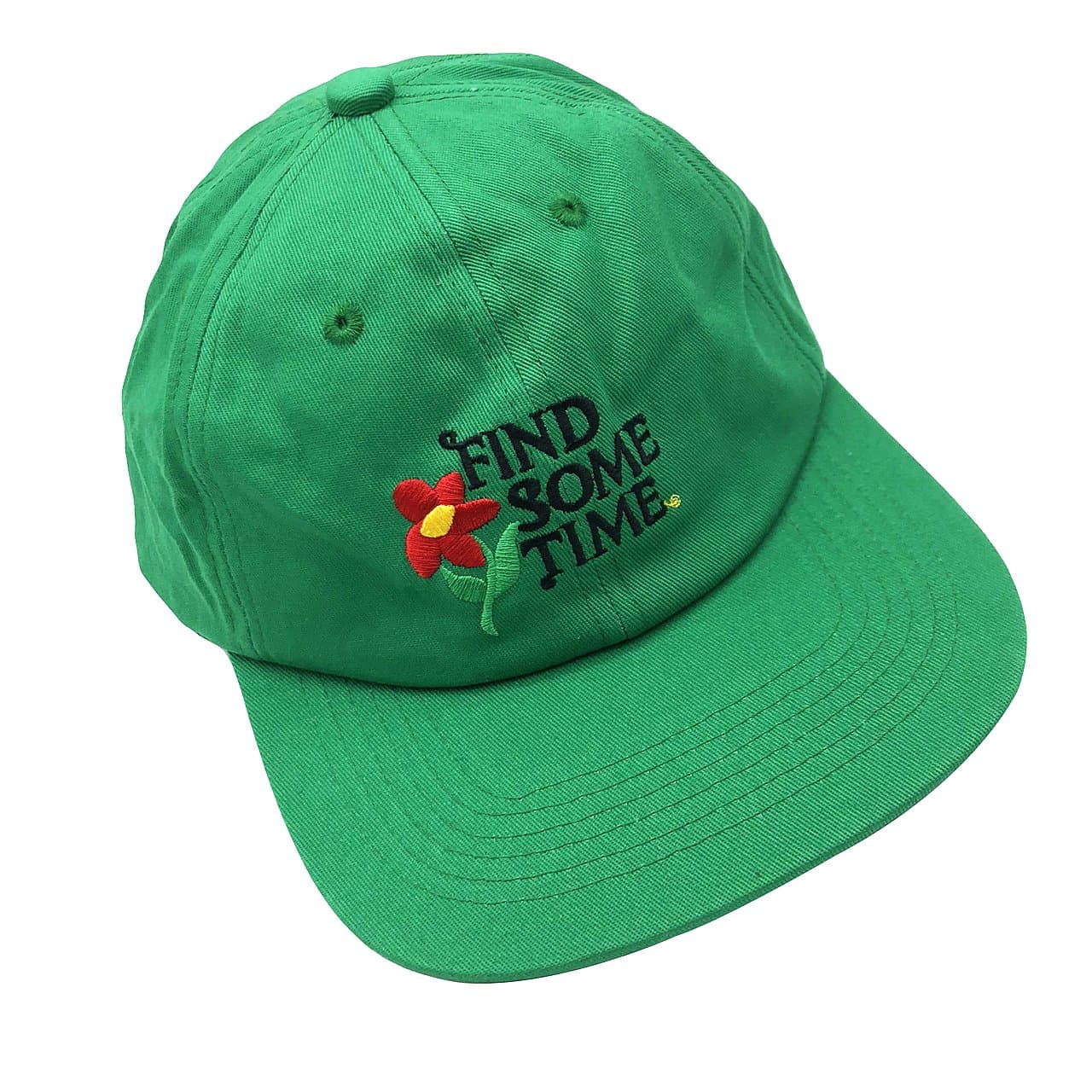 yamei xu Find Sometime Baseball Cap Embroidered Adjustable Snapback Strapback Cotton Green