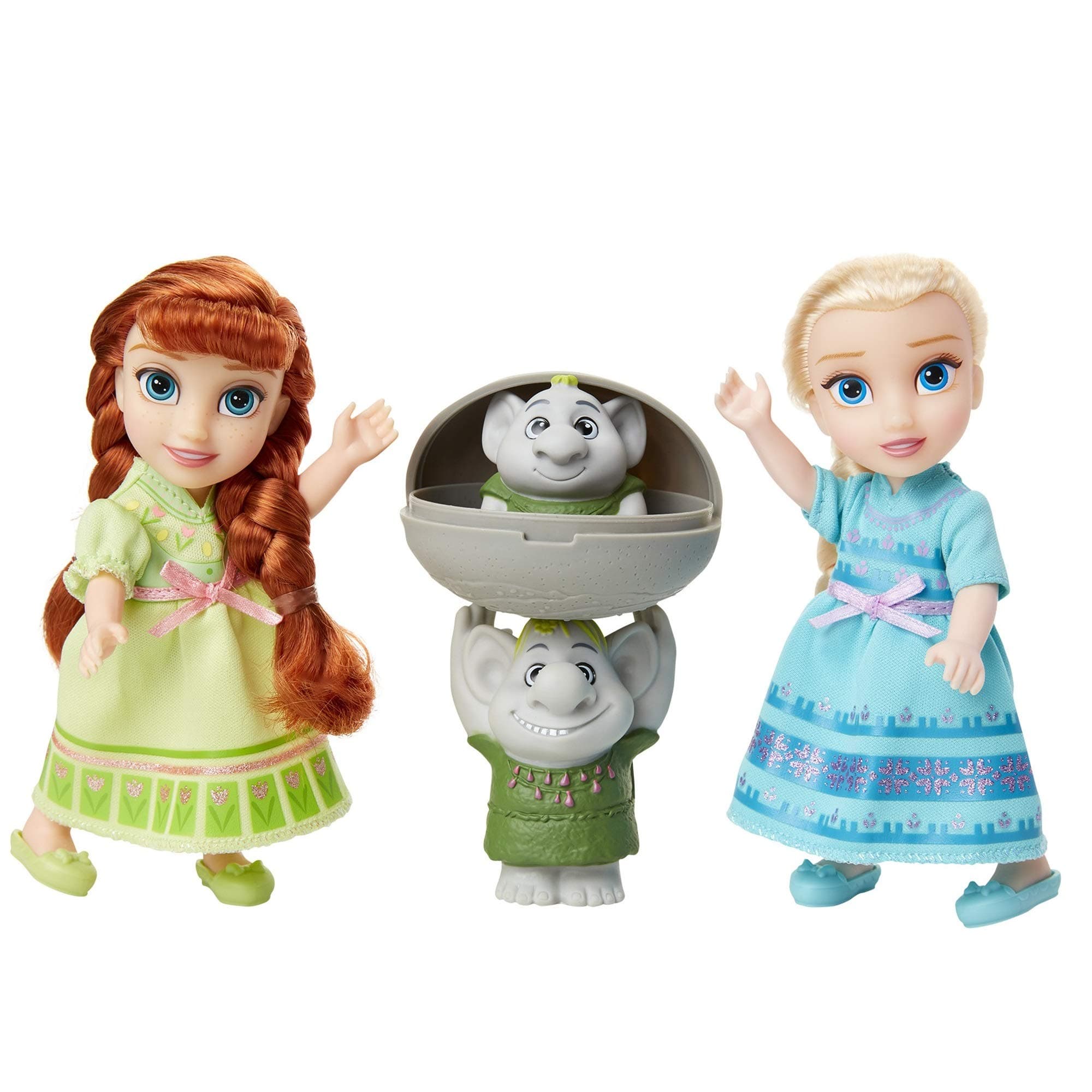 Frozen 2 Petite Anna and Elsa with Trolls, ,Multi-Colour, 205274