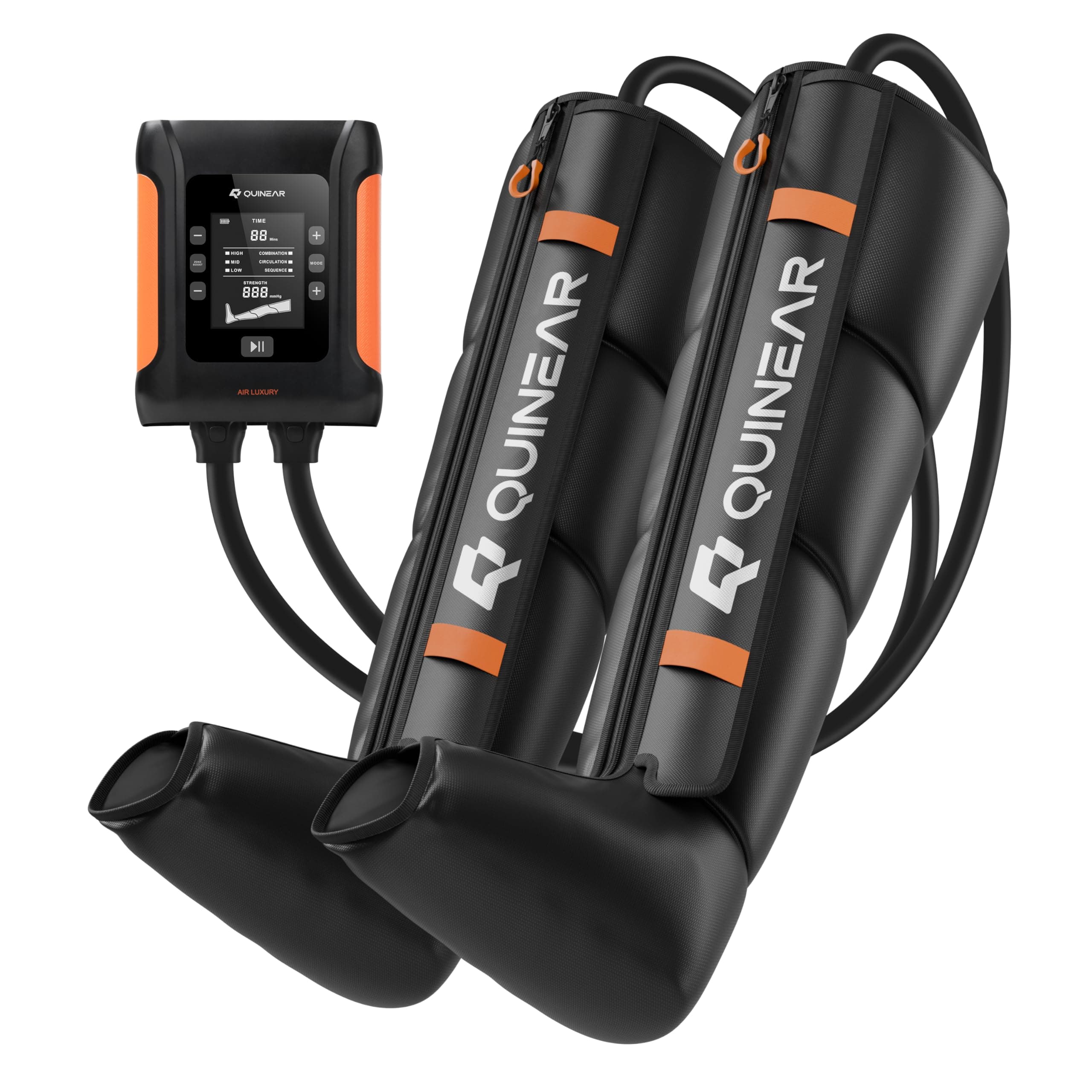 QUINEAR Professional Leg Recovery System, Cordless Air Compression Boots with Sequential Compression, Leg and Foot Massager, Fast Recovery Therapy for Athletes, FSA HSA Eligible (Large)