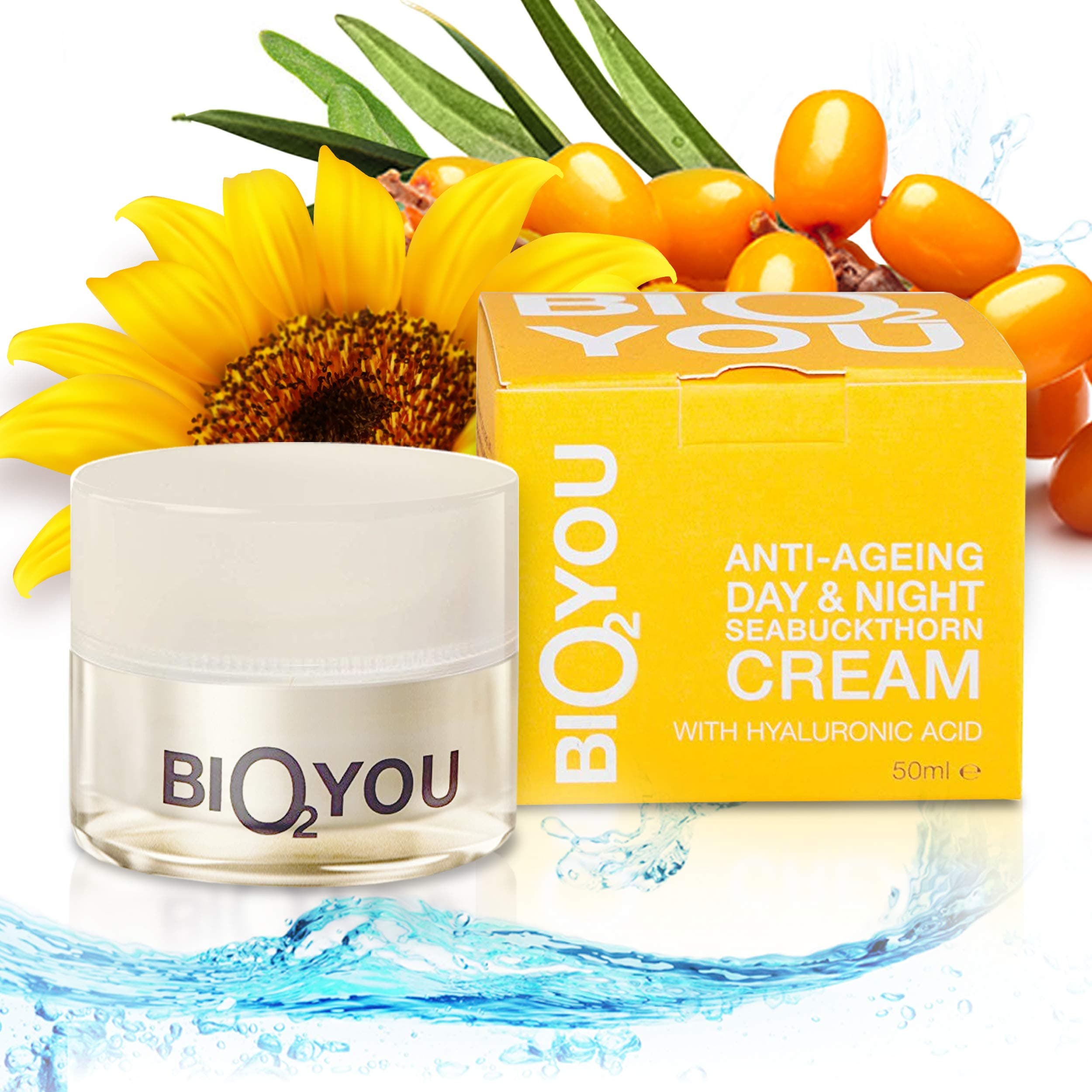 Natural Day and Night Cream for Face Dark Circles Anti-Wrinkle Acne Removal Skin Moisturiser with Sunflower Coconut Oil Stearic Acid Cinnamon Bark Extract Hydrolysed Collagen and Sea Buckthorn