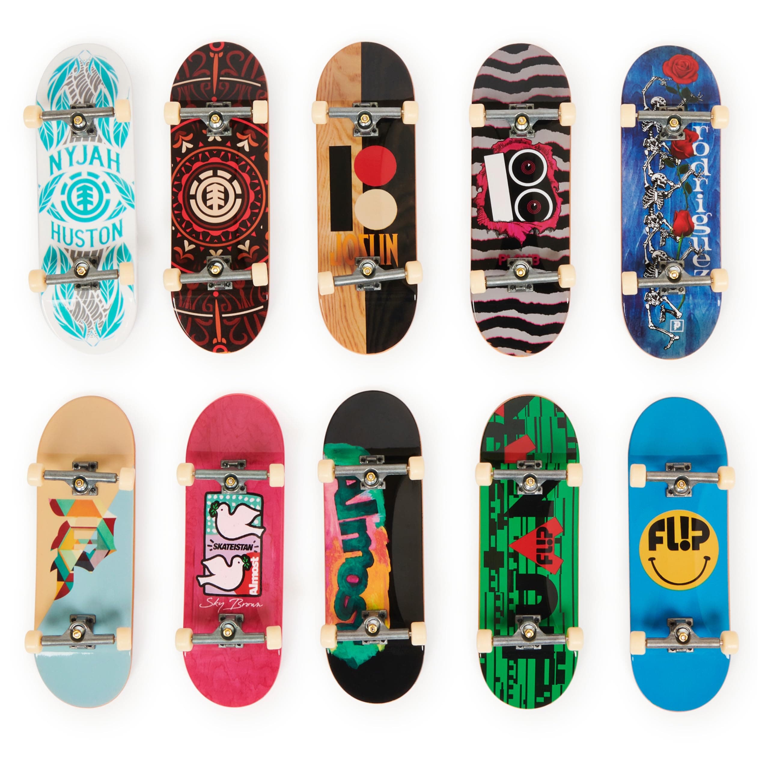Dlx Pro 10-Pack Of Collectible Fingerboards, For Skate Lovers Age 6 And Up, Kid, Assorted