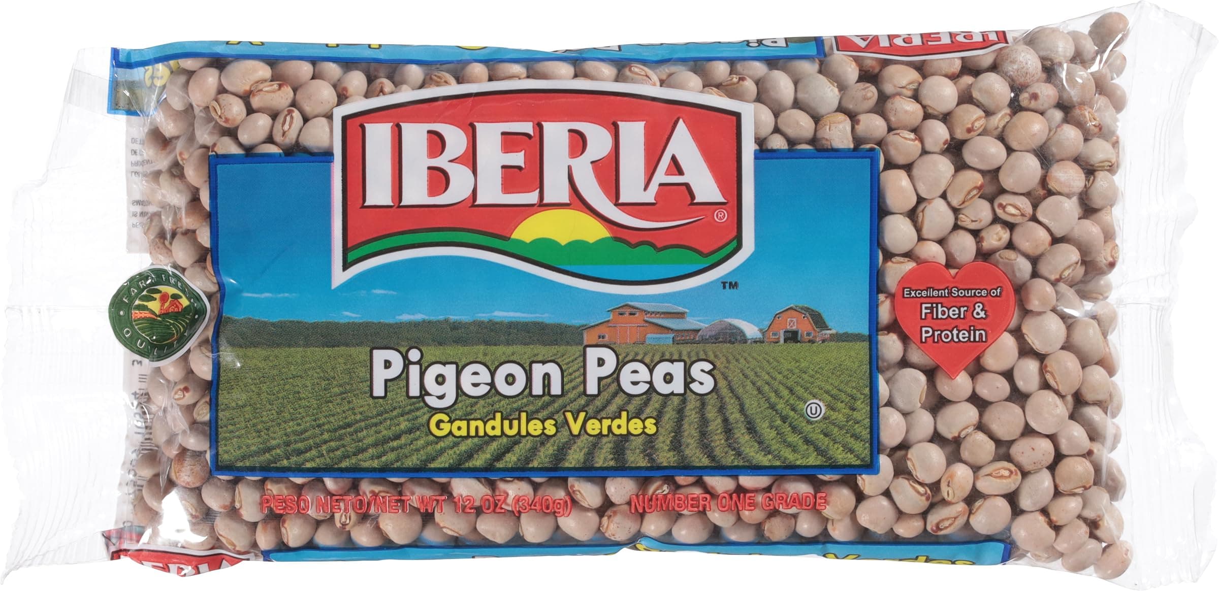 Iberia Dry Pigeon Peas, 12 Ounce