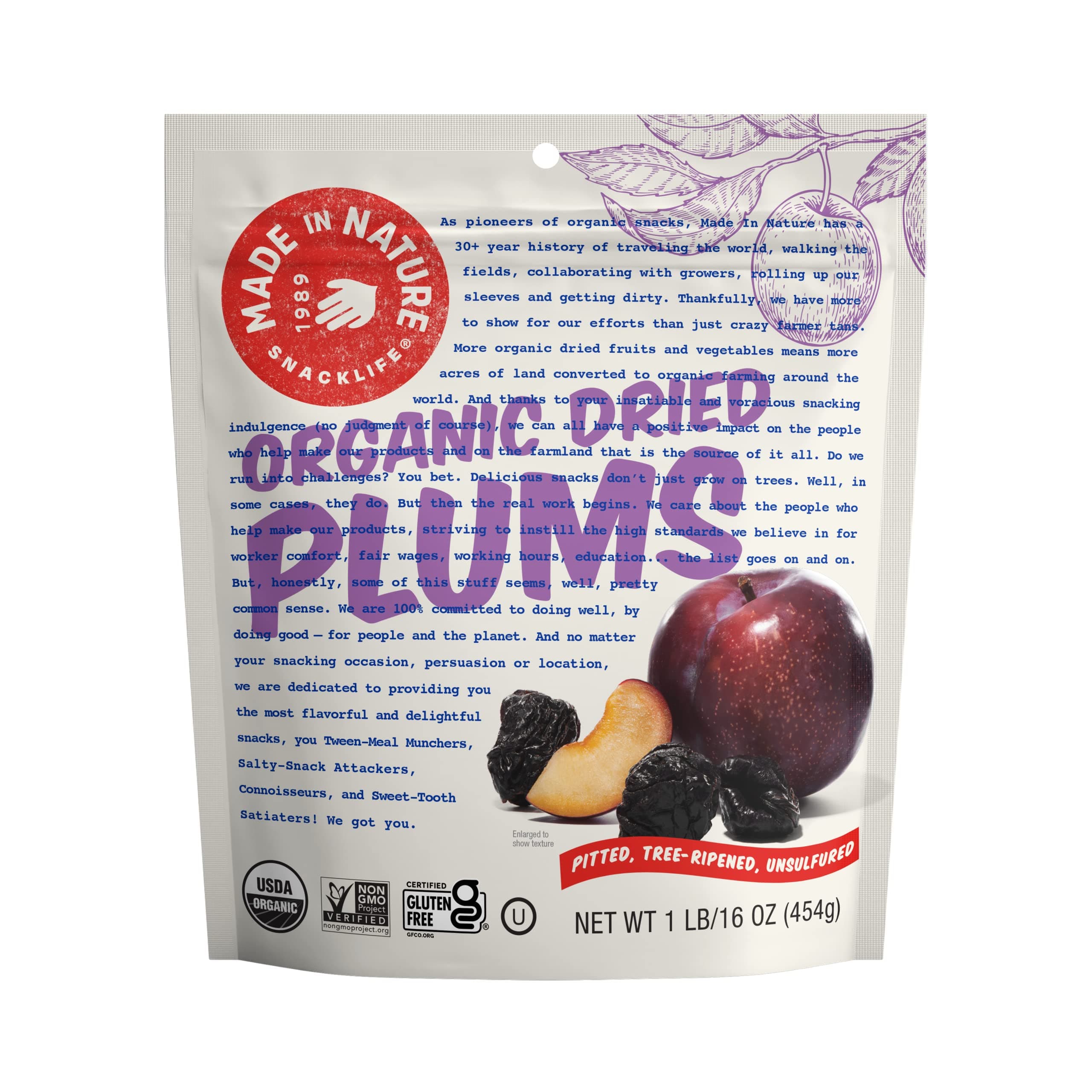 Made in Nature, Organic Dried Plums, 13 oz (369 g)