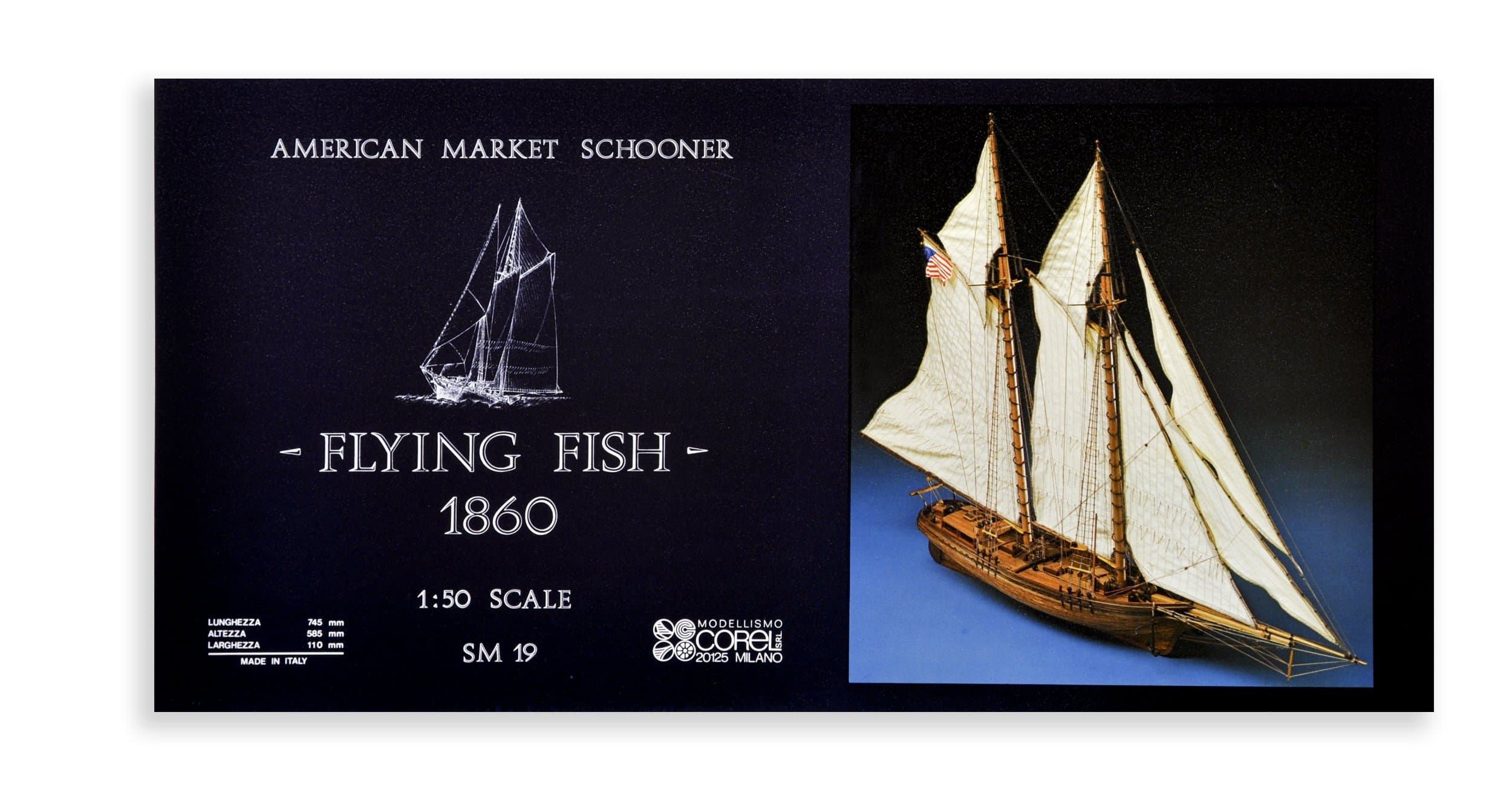 Flying Fish: American Schooner, 1860 Modeling Kit