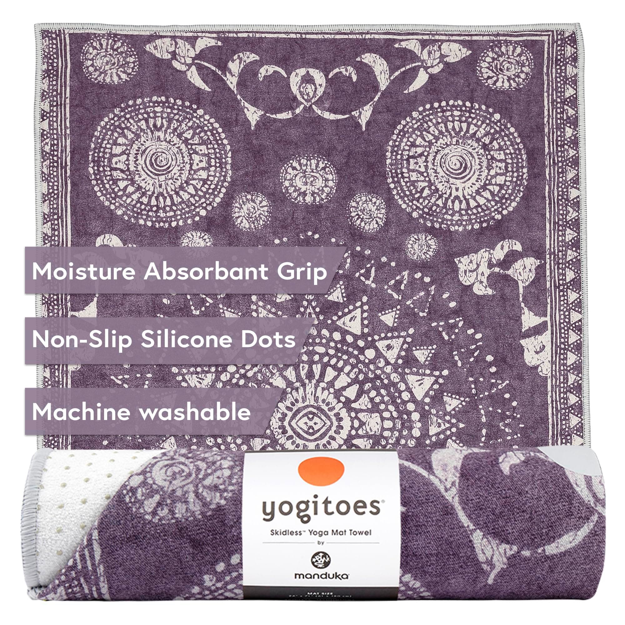Yogitoes Yoga Hand Towel - Quick Drying Microfiber, Lightweight, Easy for Travel, Use in Hot Yoga, Vinyasa and Power, 16 Inch (40cm)