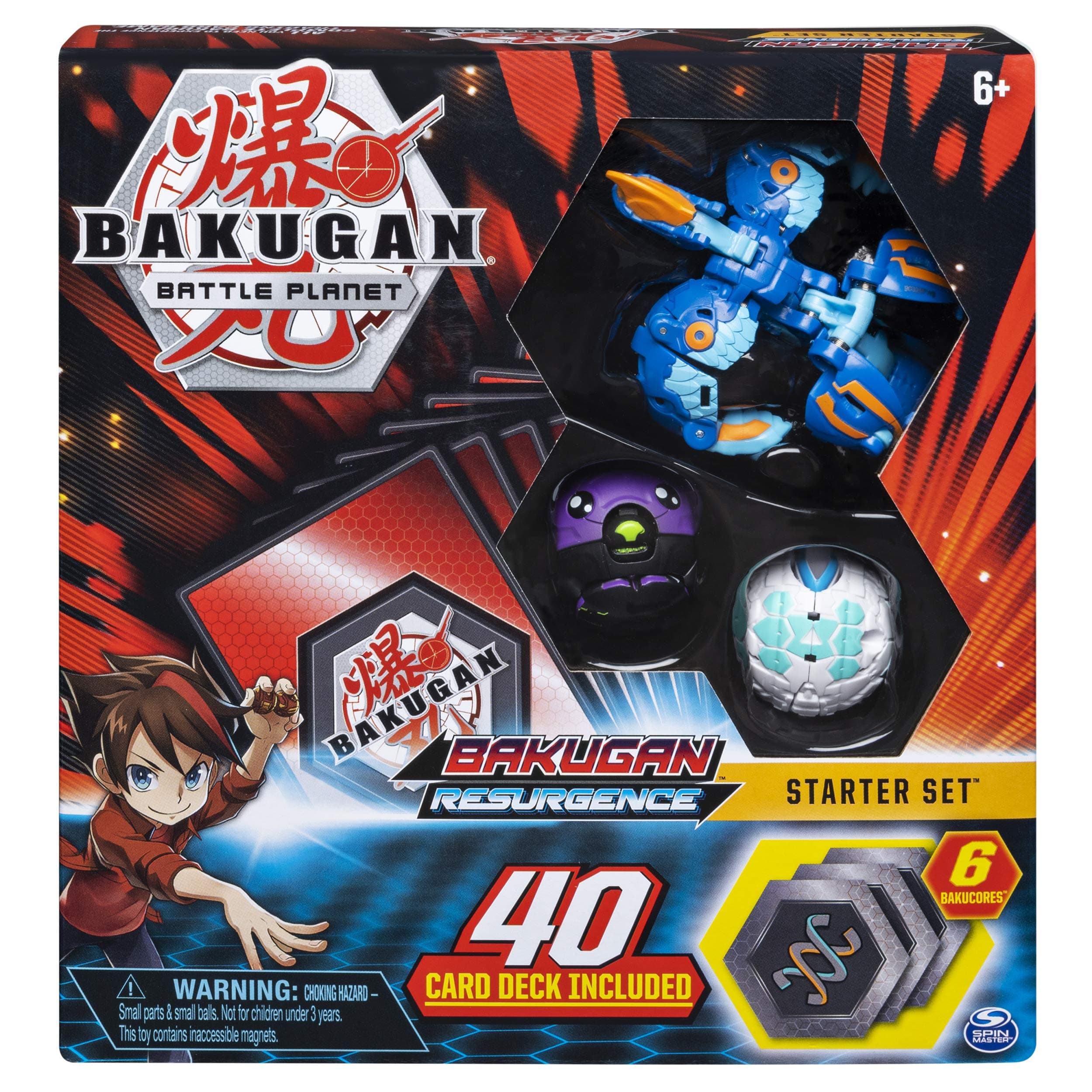 BAKUGANBattle Brawlers Starter Set with Transforming Creatures, Aquos Pyravian, for Ages 6 & Up