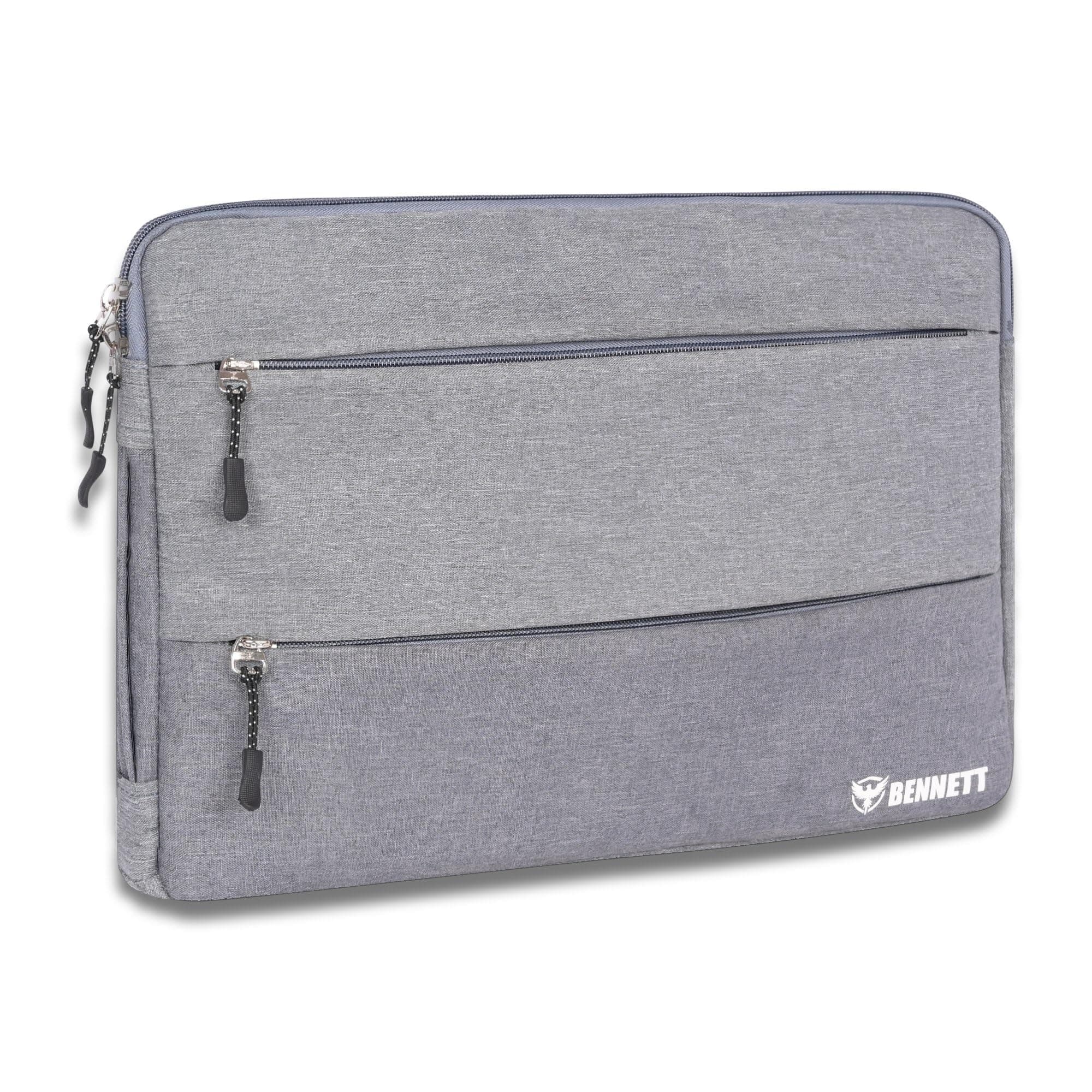 Bennett Nylon Drax Laptops, Tablets Laptop Bag Sleeve Case Cover Pouch for 14 Inches Laptop Apple/Dell/Lenovo/Asus/Hp/Samsung/Mi/MacBook/Ultrabook/Thinkpad/Ideapad/Surfacepro Grey (Drax Sleeve)
