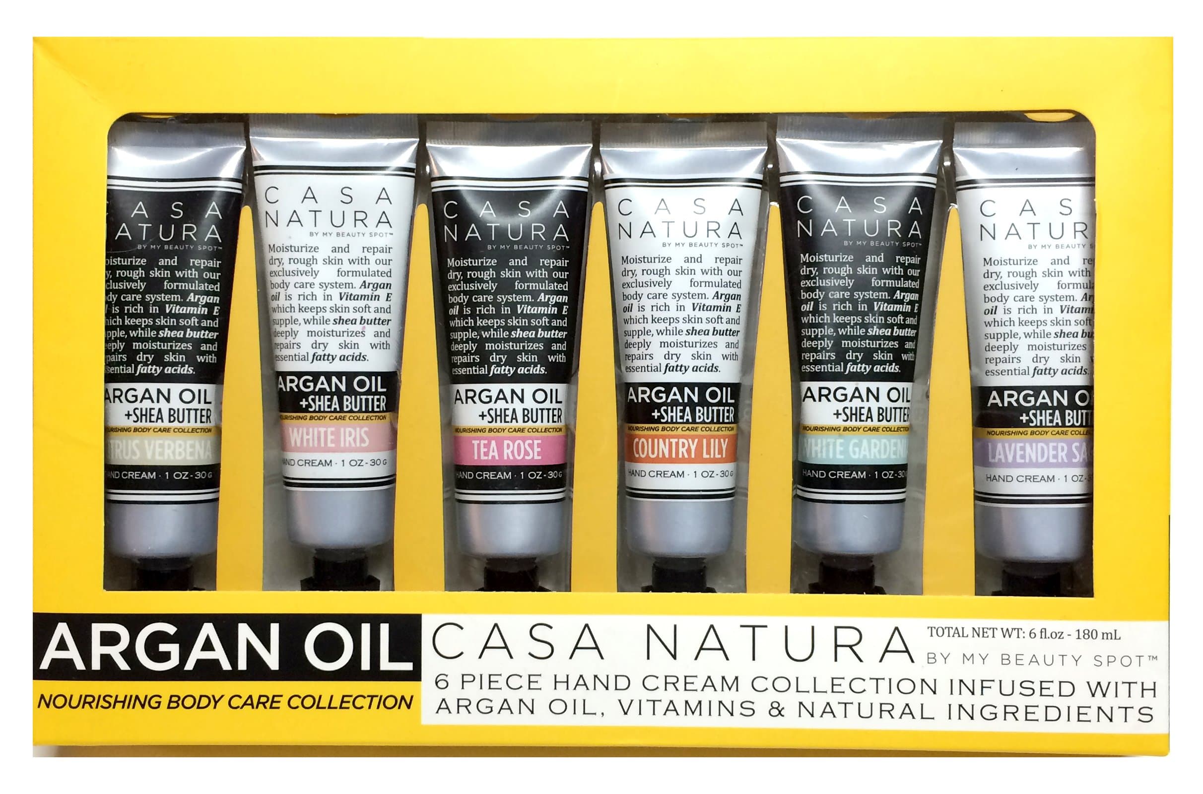 6 piece Argan Oil and Shea Butter Hand Cream Collection