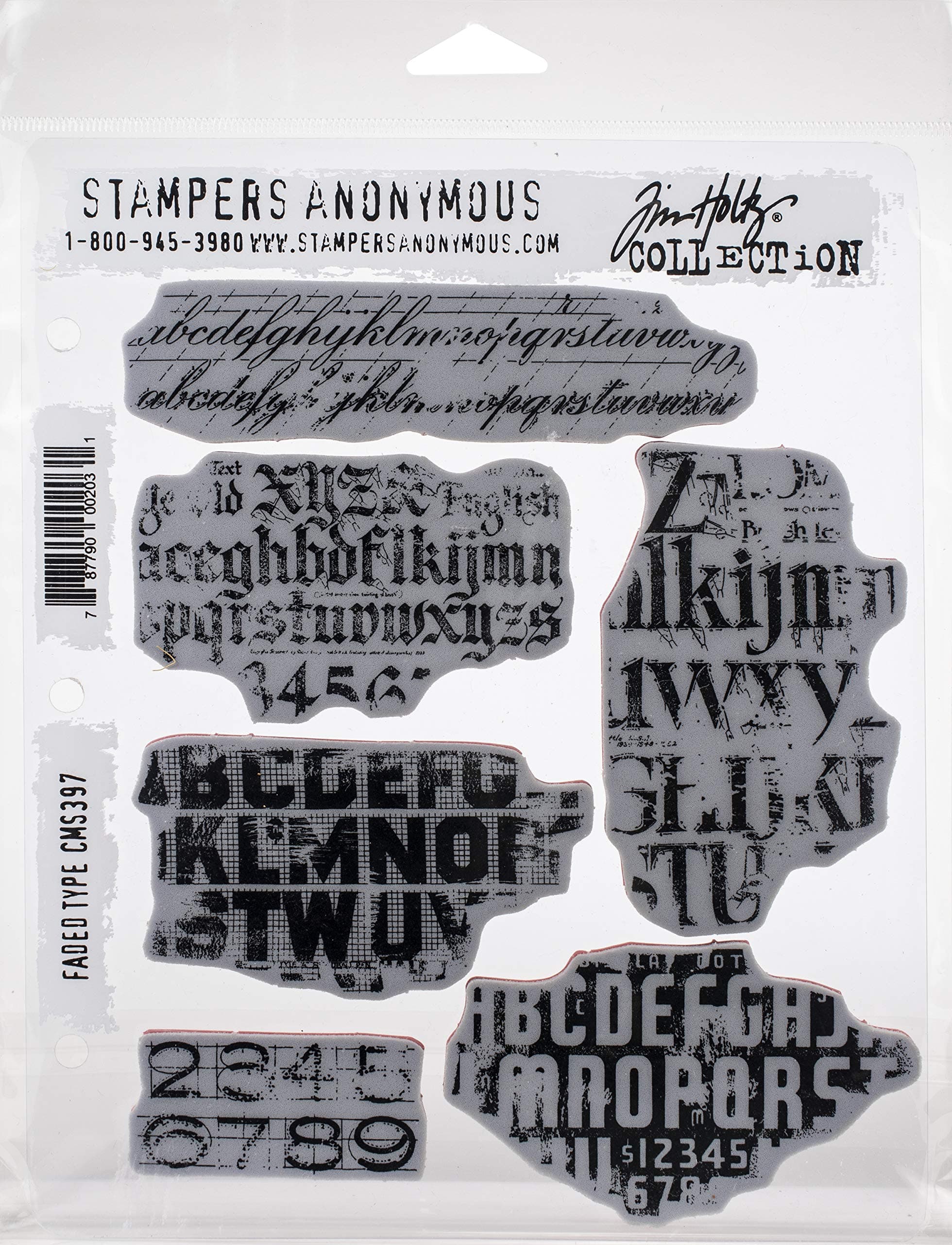 - Stampers Anonymous CLING RBBR STAMP SET FADED TYPE