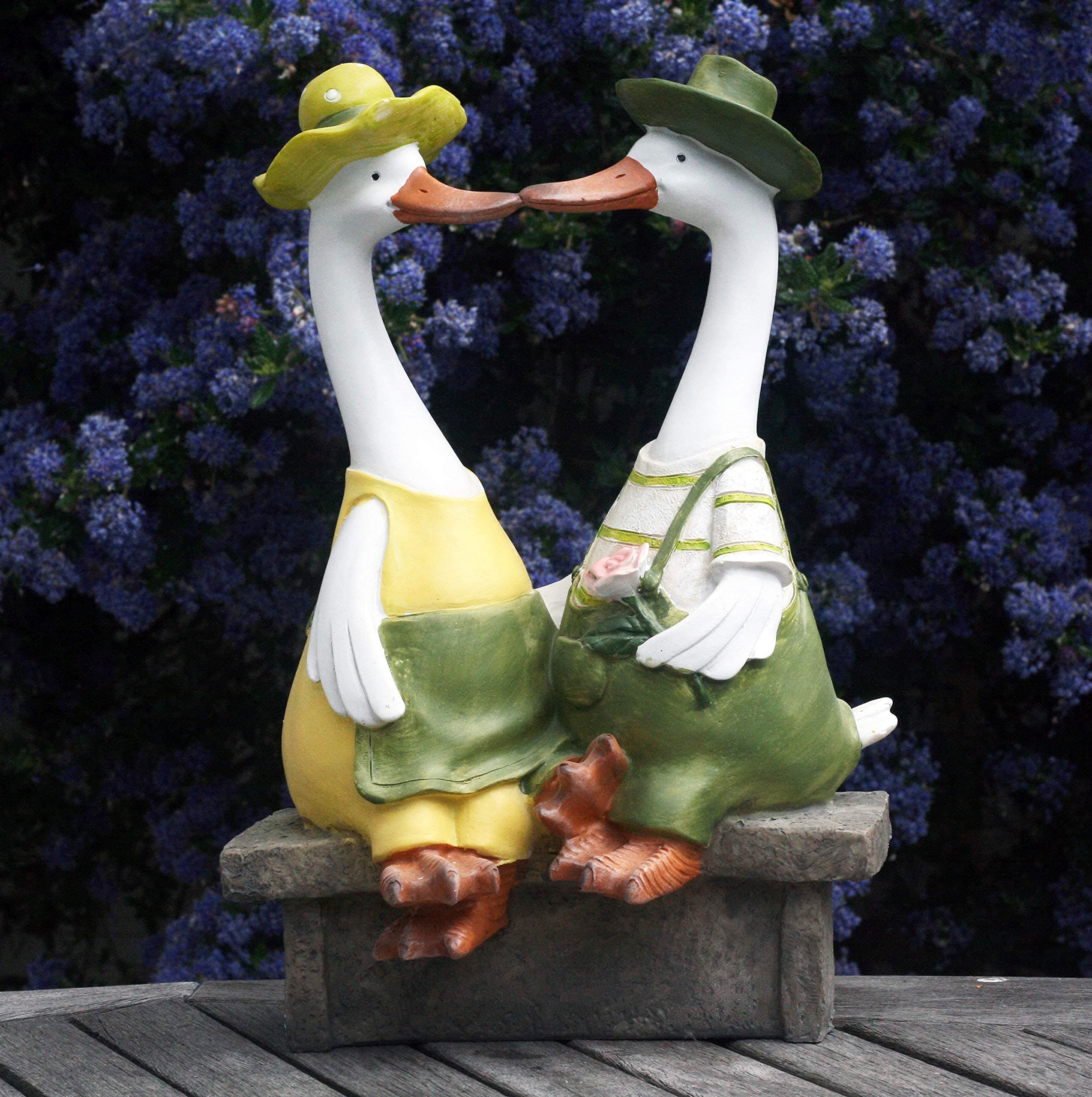 FHFY GardenDarcy and Derek Duck Bench Cuddle Ornament …