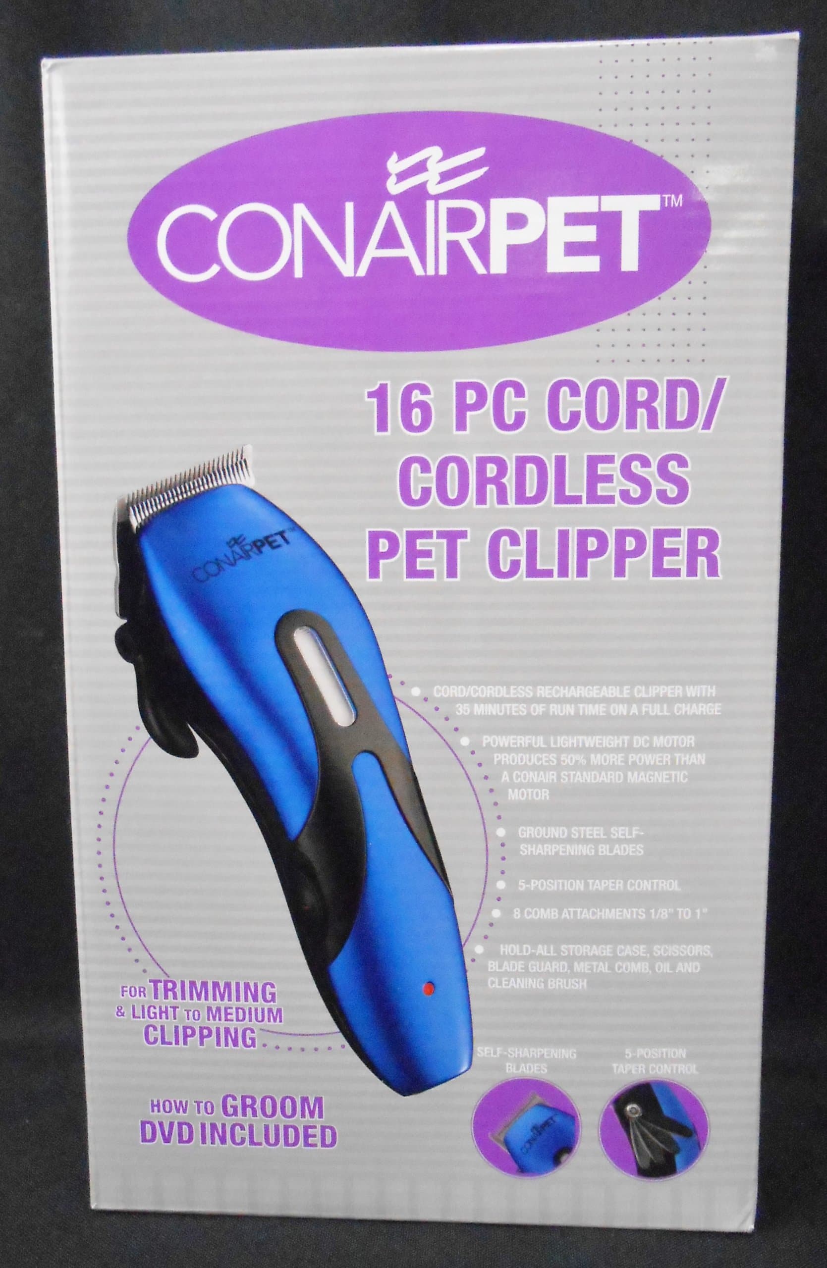 ConairPRO PET CPG70 16-Piece Cord/Cordless Pet Clipper